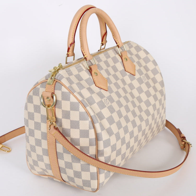 Louis Vuitton Speedy Bandoulière 30 Handbag - Off White / Grey