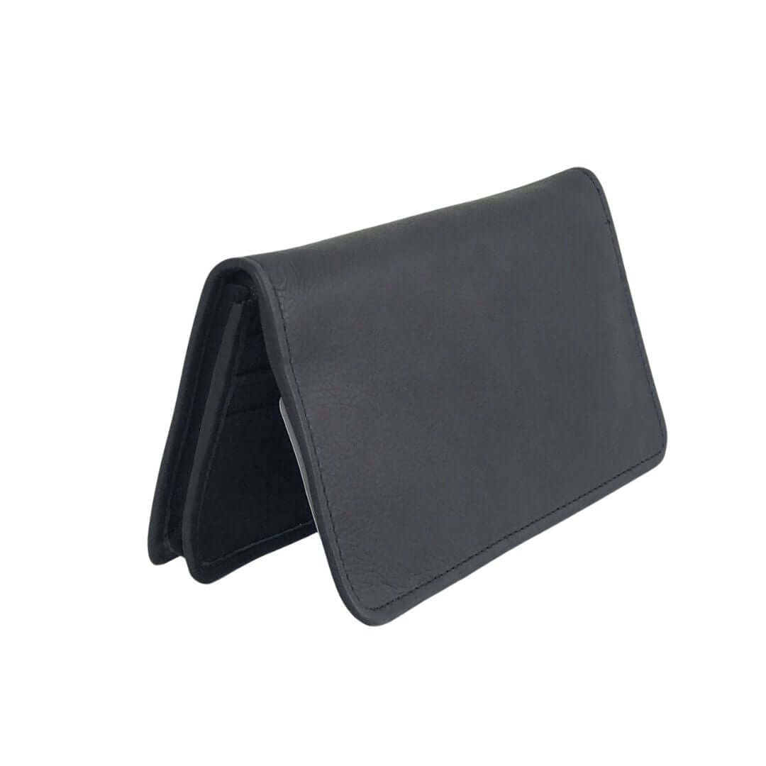 Grey Long Leather Wallet