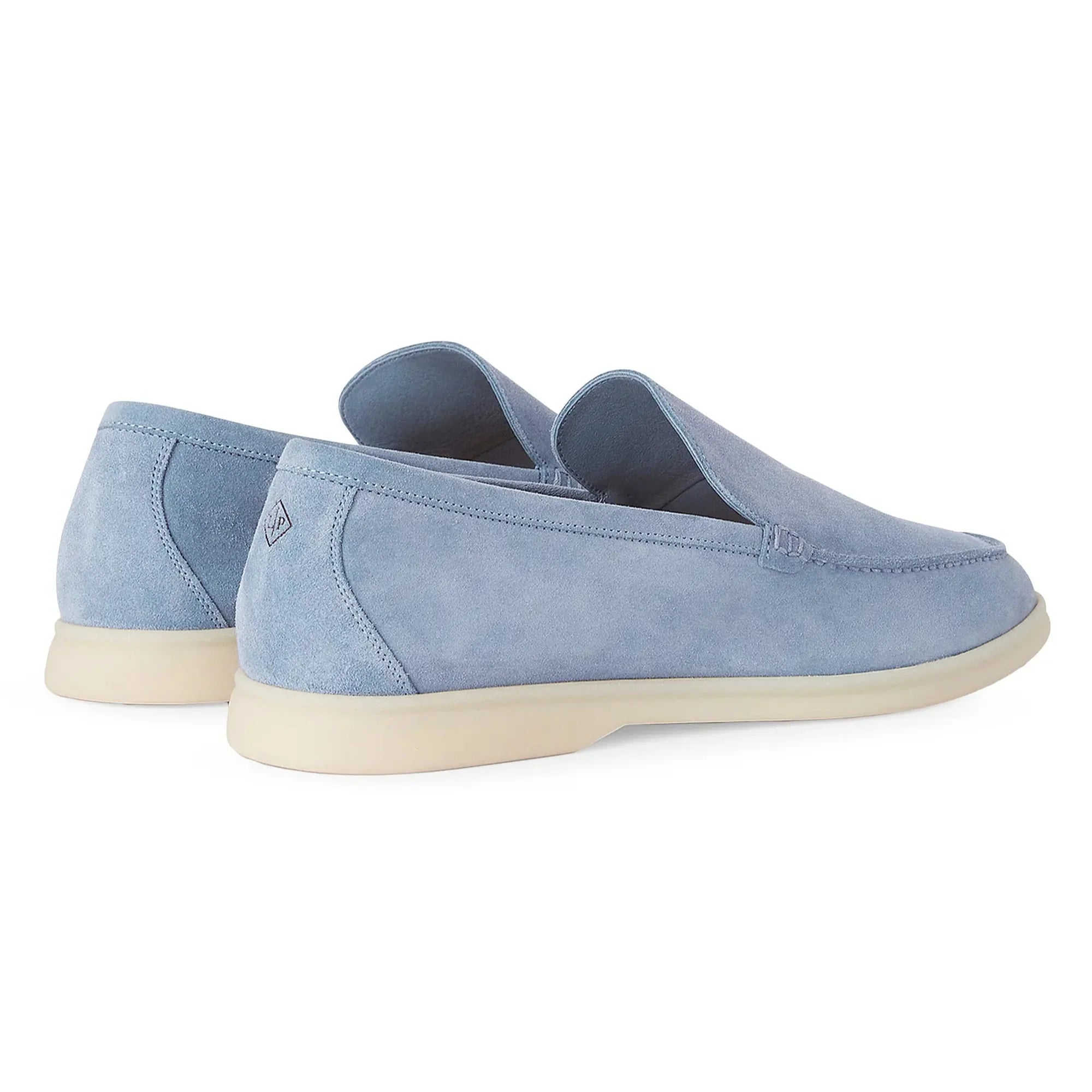 Loro Piana Summer Walk Suede Loafers - Polvere Blue