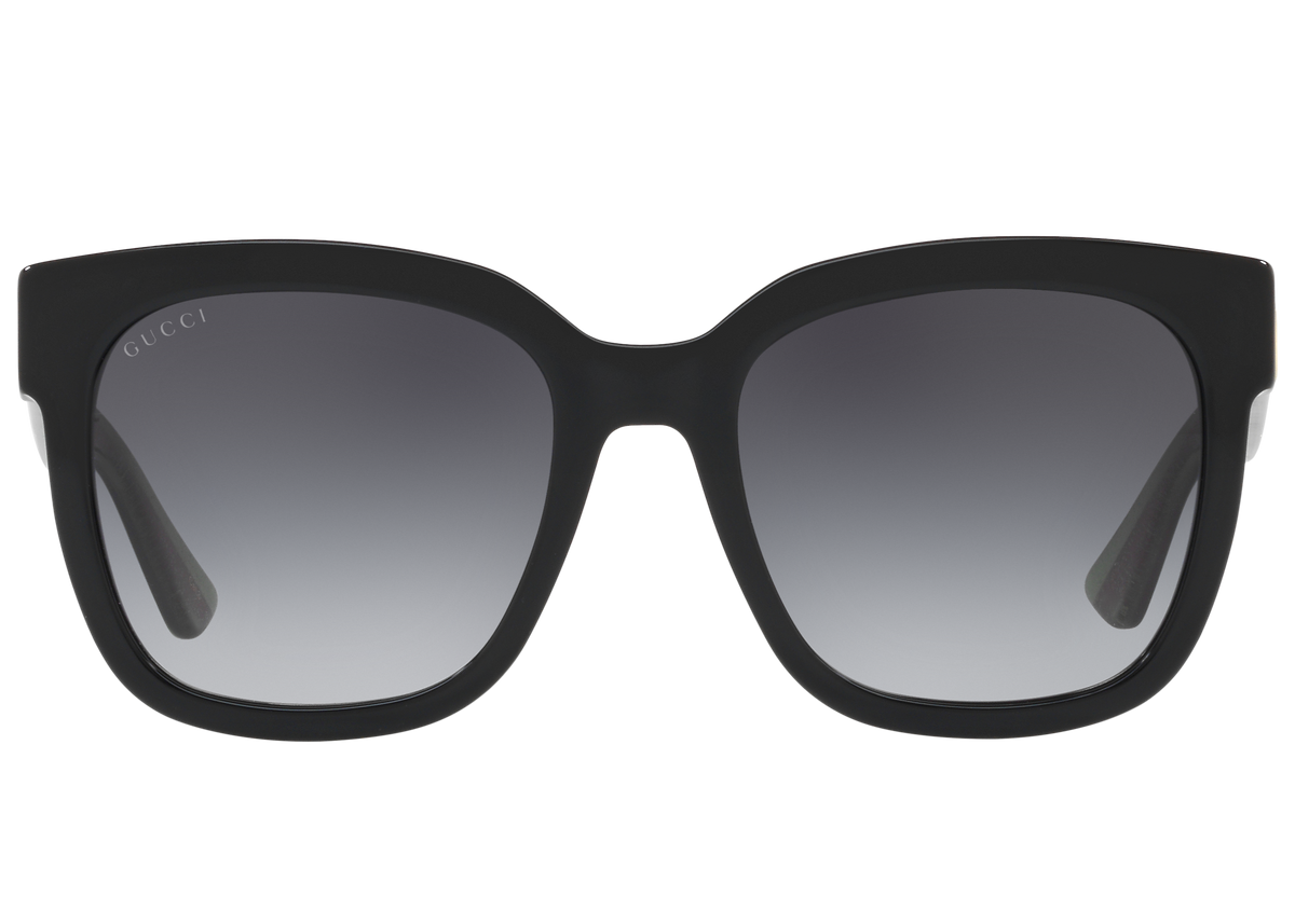 Gucci GG0034S Rectangular Frame Black Sunglasses