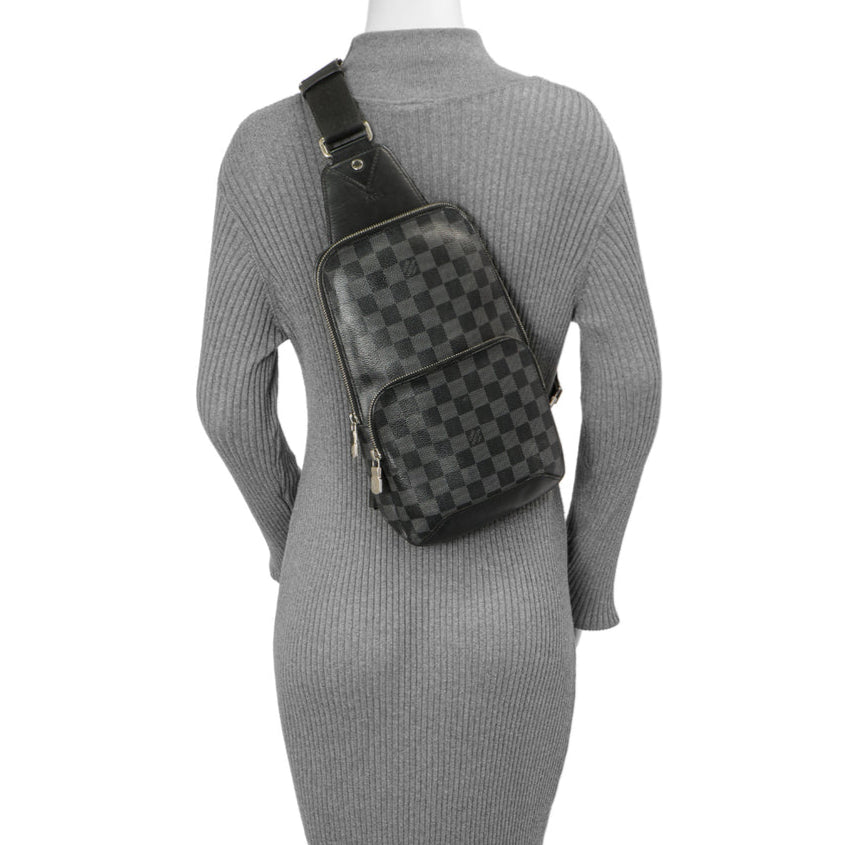 Louis Vuitton Damier Graphite Avenue Slingbag Crossbody - Black