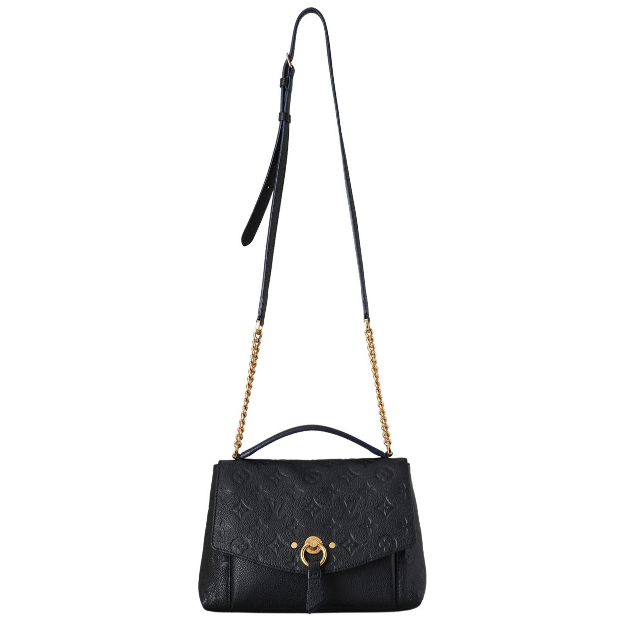 Louis Vuitton Monogram Empreinte Blanche BB Shoulder Bag - Black