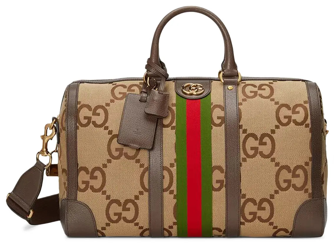 Gucci Jumbo GG Canvas Duffle Bag – Brown