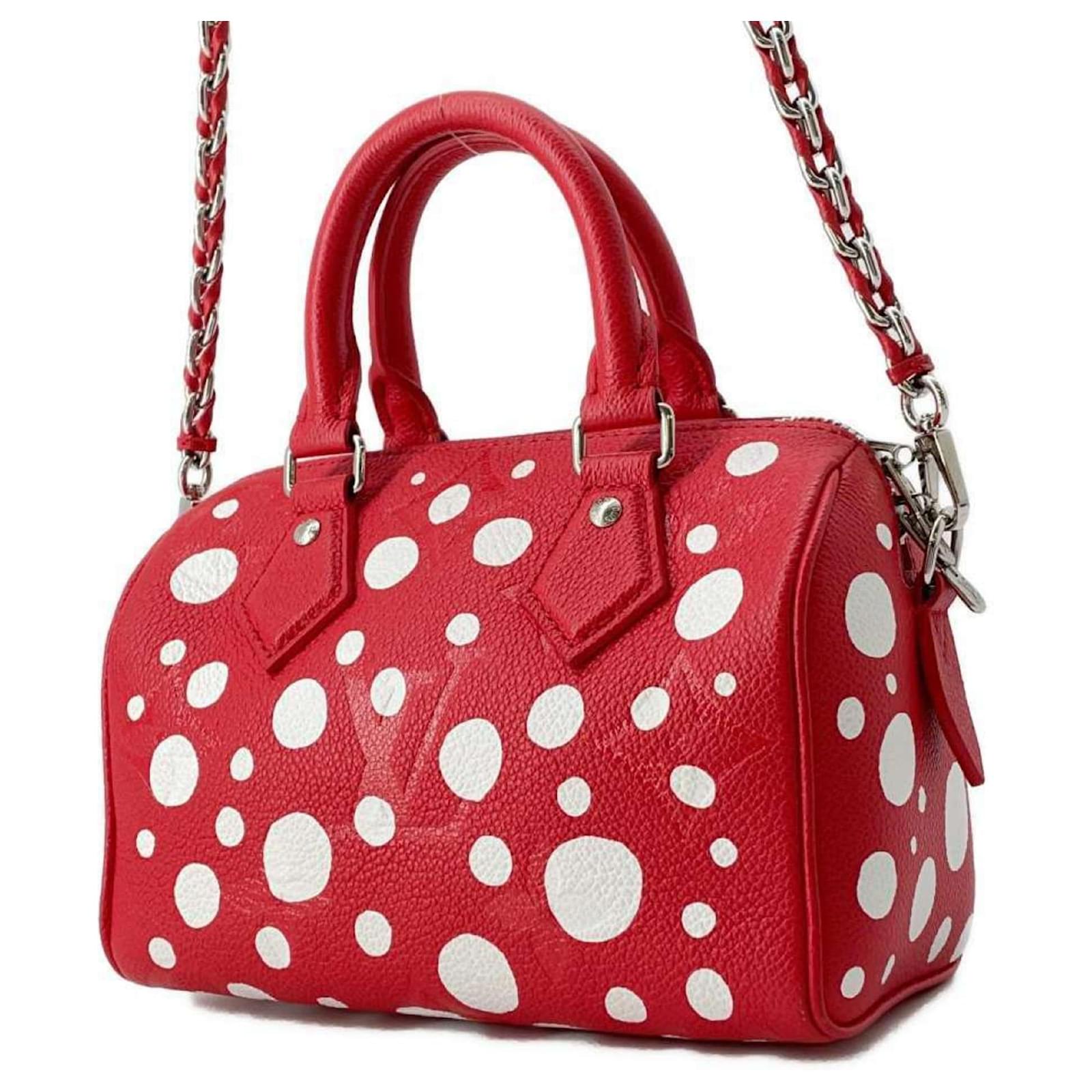 Louis Vuitton x Yayoi Kusama Speedy 20 Bandoulière Handbag - Red