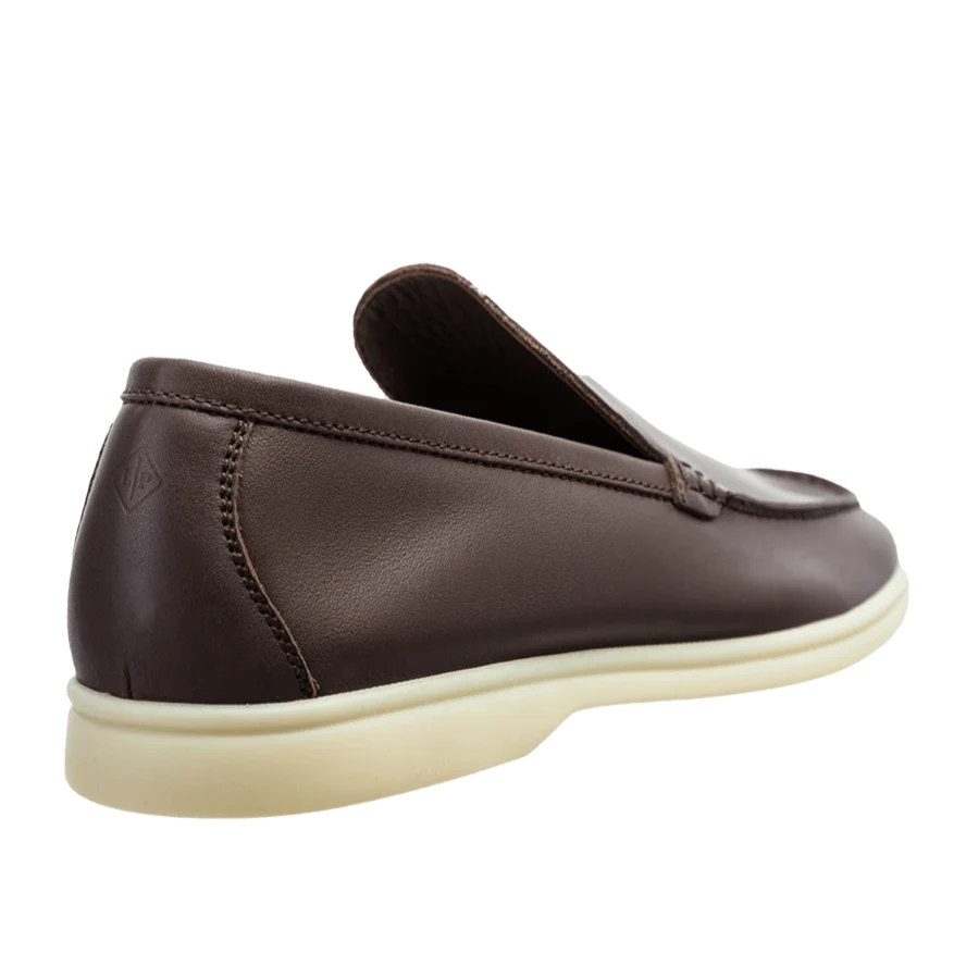 Loro Piana Summer Walk Elk Leather Loafers - Very Dark Brown (H027)