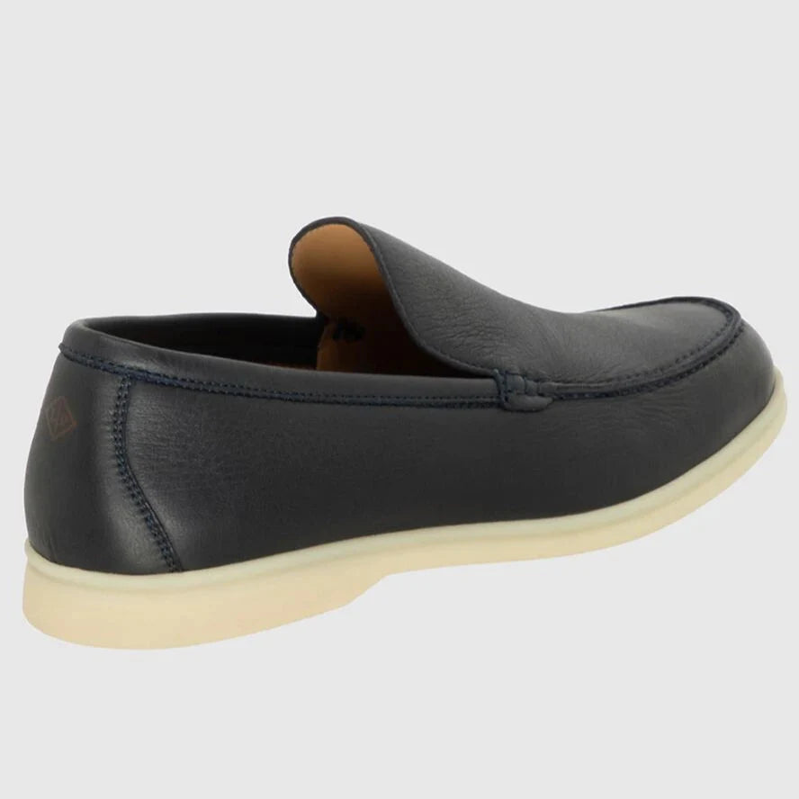 Loro Piana Summer Walk Elk Leather Loafers - Navy Blue (W000)