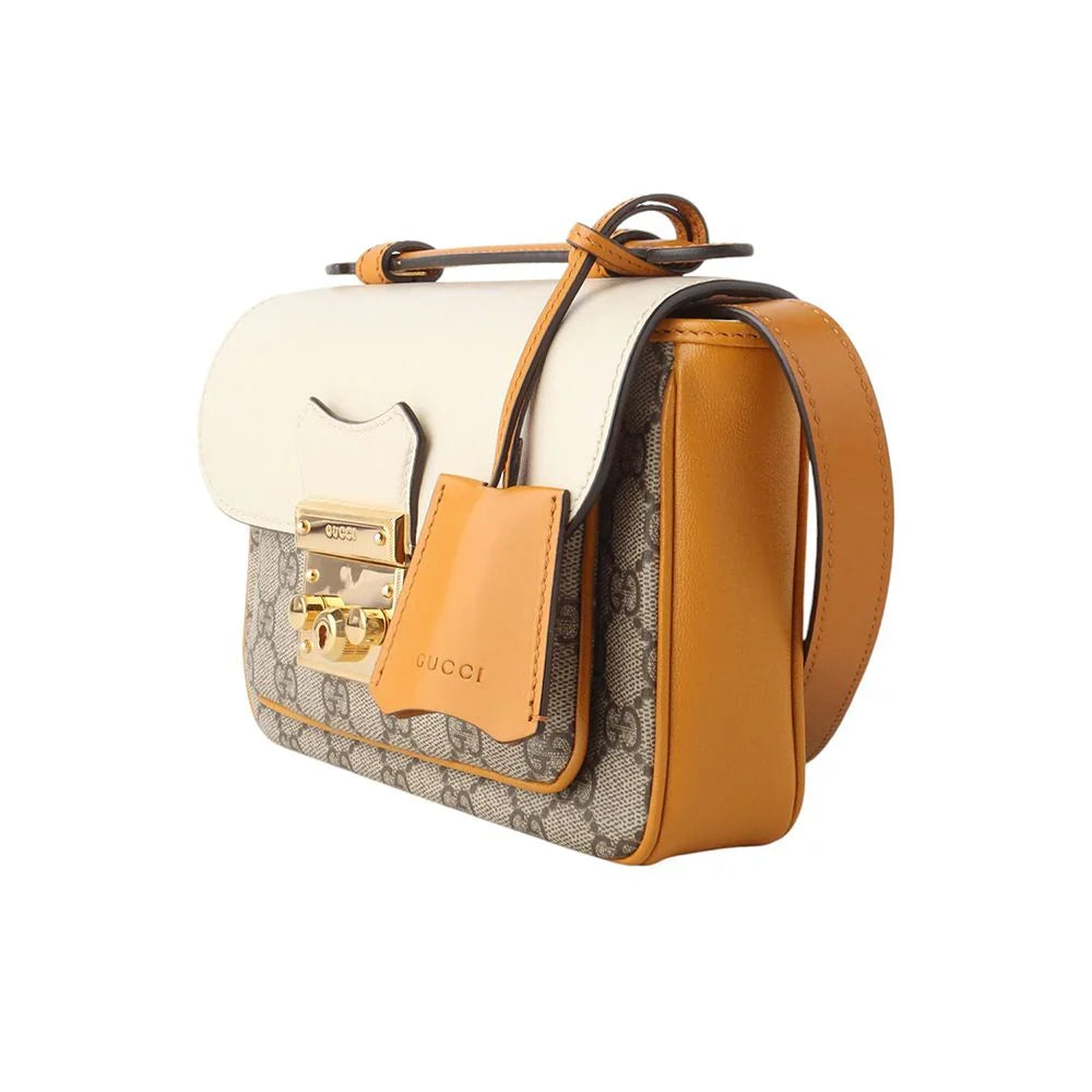 Gucci GG Supreme Padlock Handle Bag – Beige