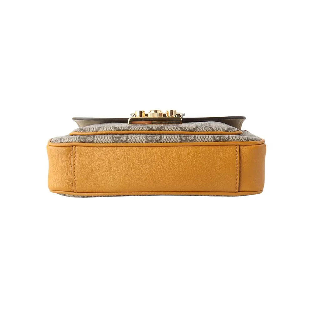 Gucci GG Supreme Padlock Handle Bag – Beige