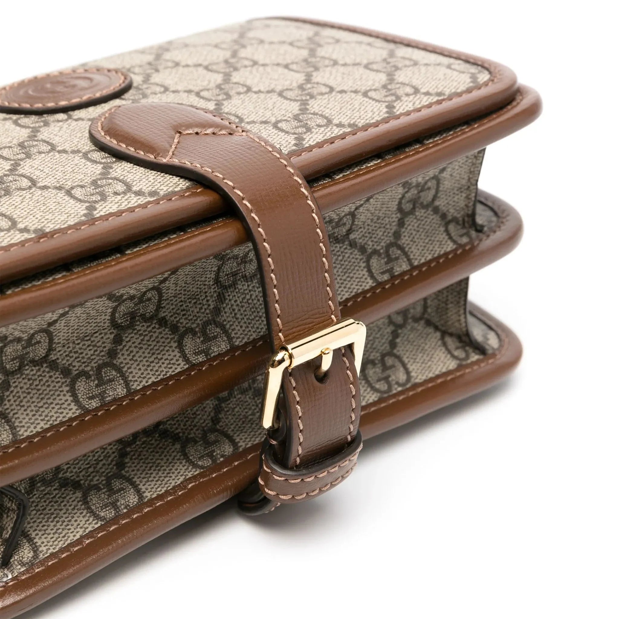 Gucci GG Supreme Mini Interlocking Shoulder Bag – Beige