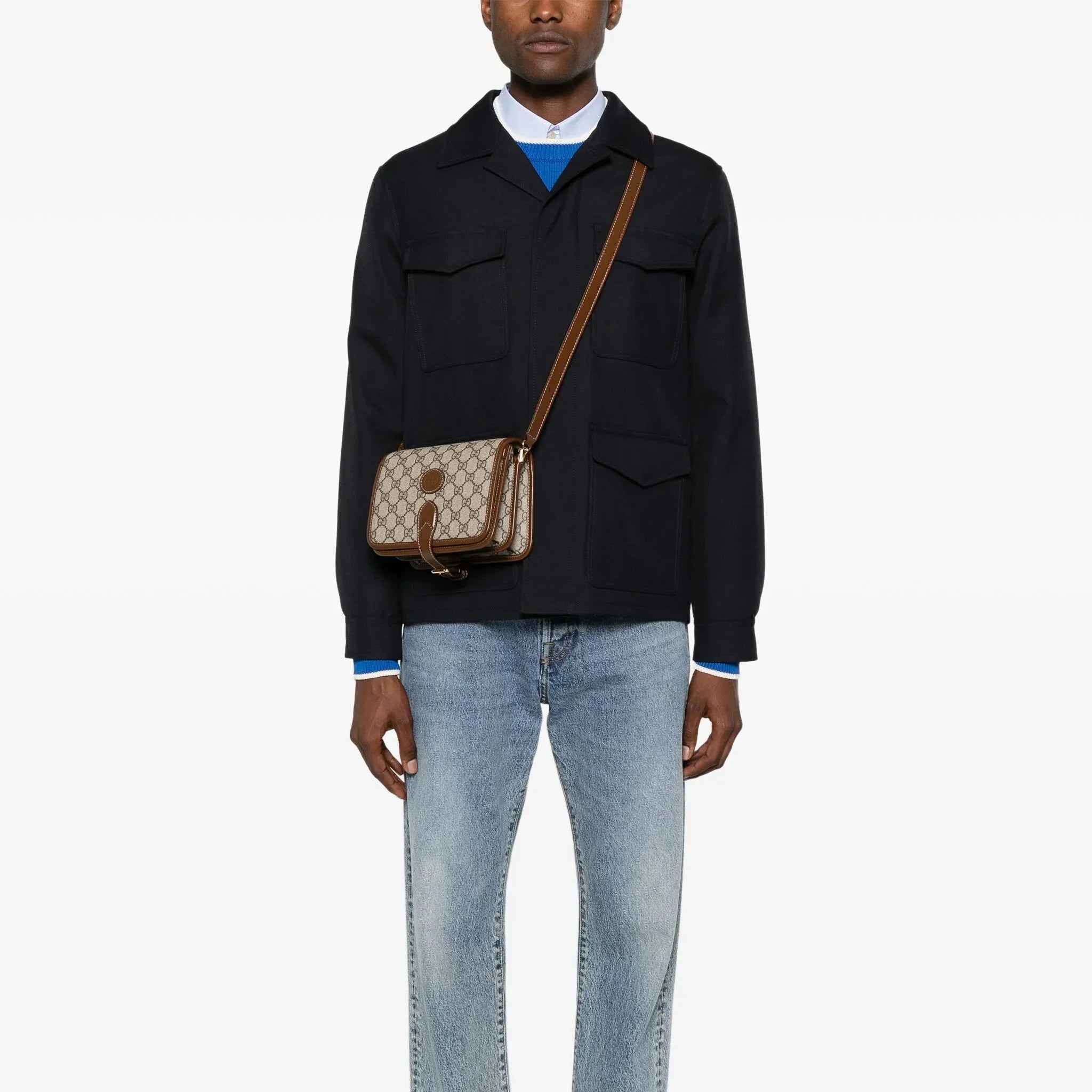Gucci GG Supreme Mini Interlocking Shoulder Bag – Beige