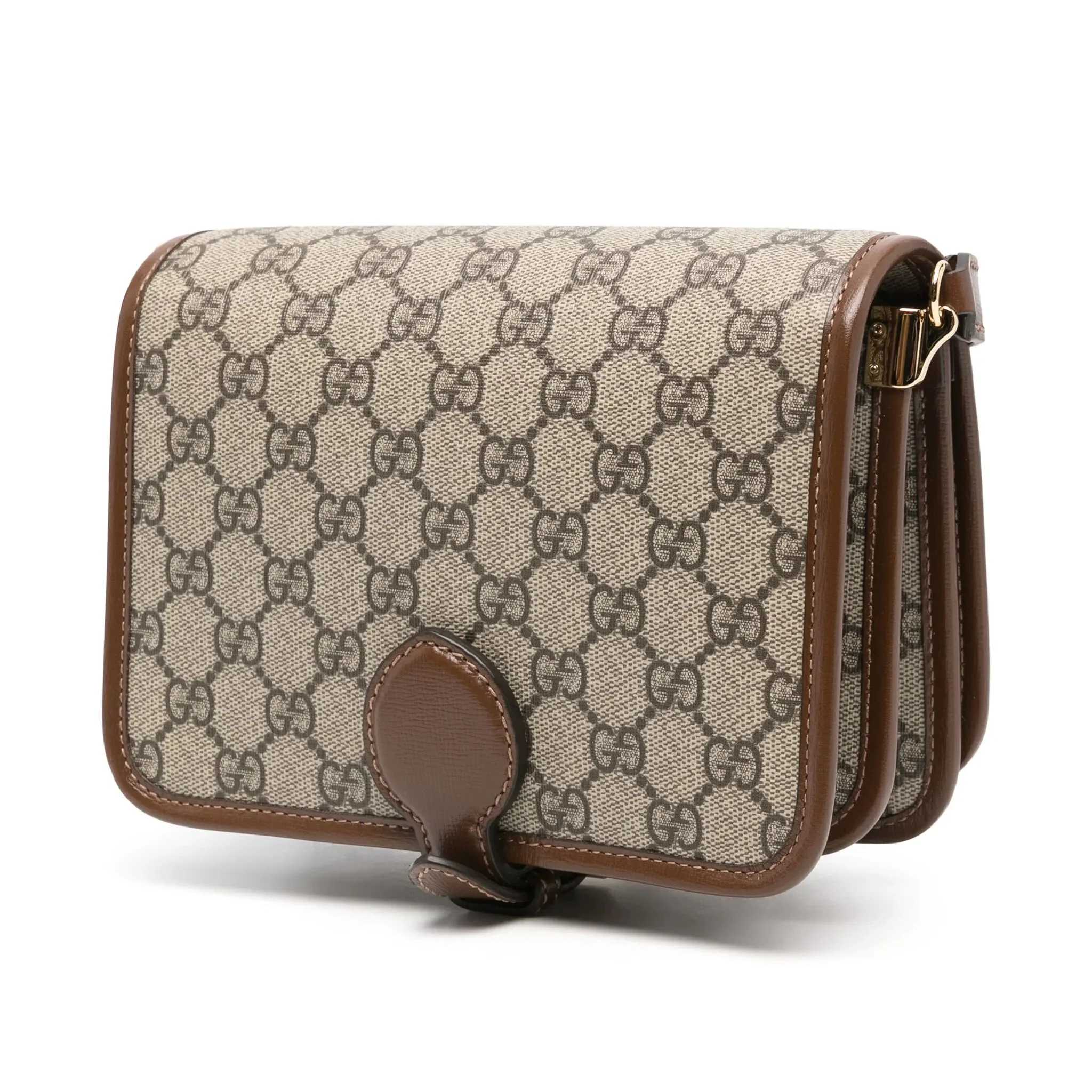 Gucci GG Supreme Mini Interlocking Shoulder Bag – Beige