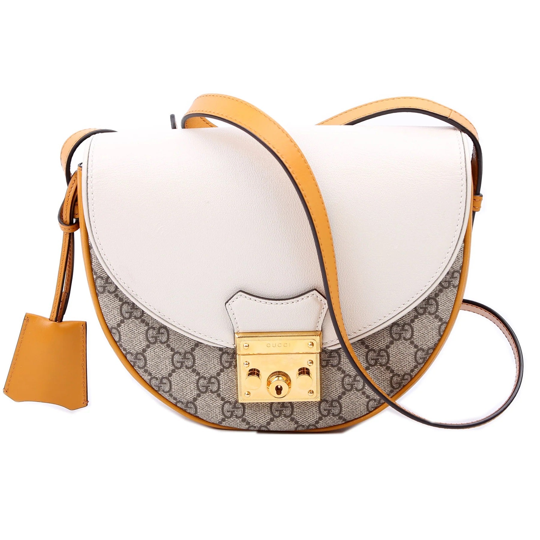 GUCCI GG Supreme Monogram Padlock Shoulder Bag – Mystic White