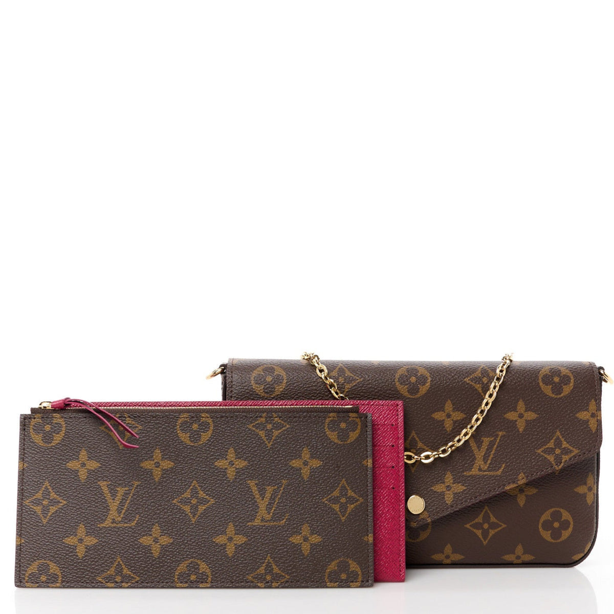 Louis Vuitton Pochette Félicie Chain Wallet - Brown