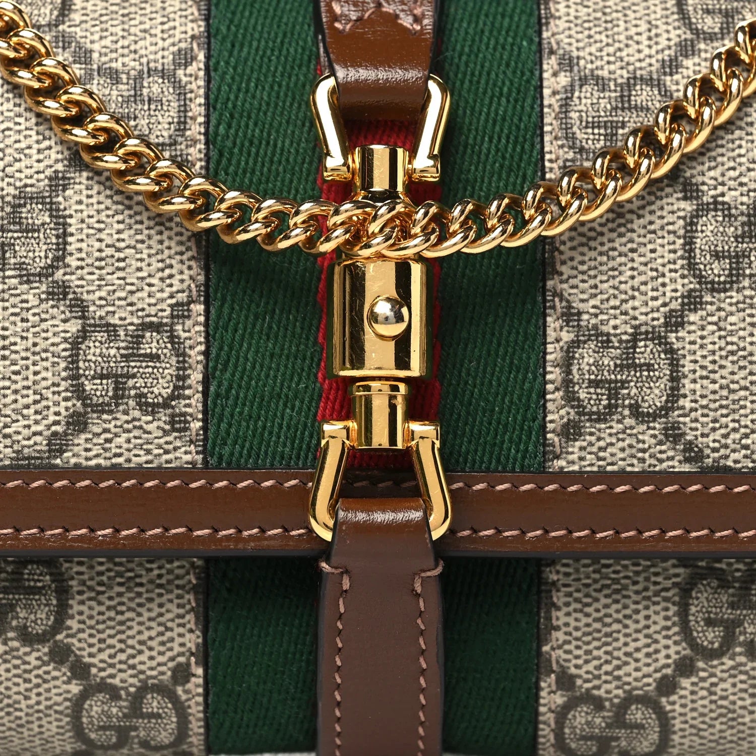 Gucci Jackie 1961 Chain Wallet – Beige