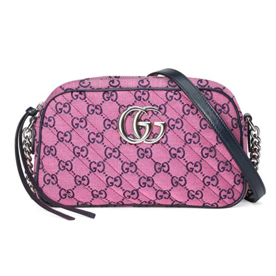 Gucci GG Canvas Quilted Marmont Shoulder Bag – Pink