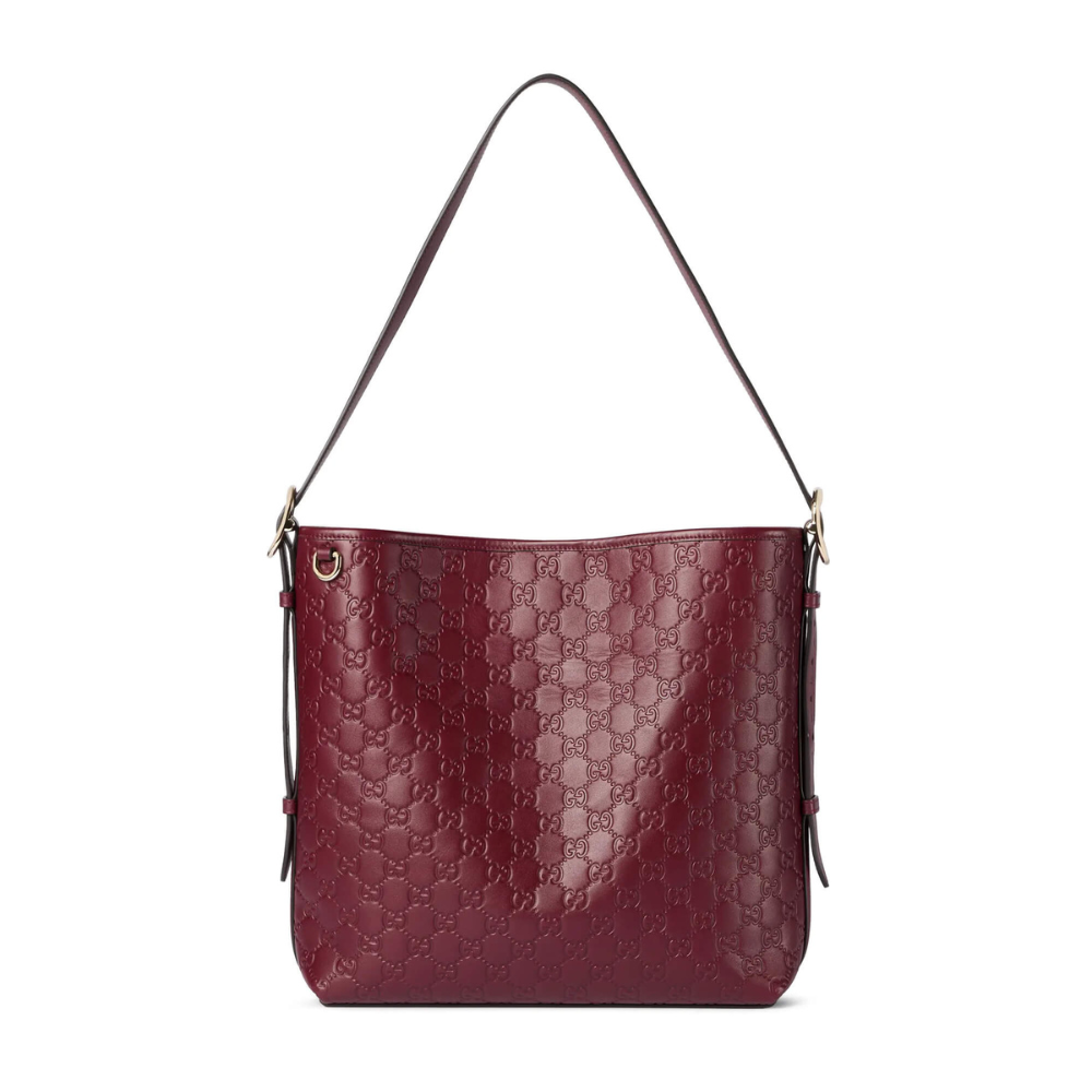Gucci GG Emblem Medium Shoulder Bag – Rosso Ancora