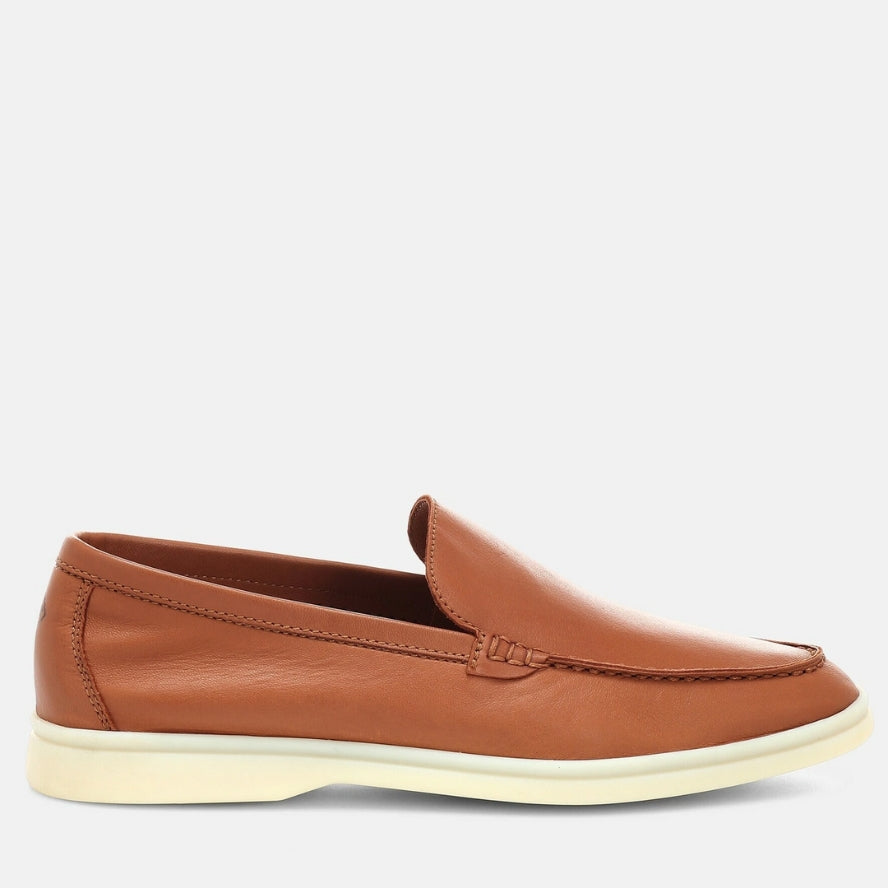 Loro Piana Summer Walk Calfskin Loafers - Havana Brown