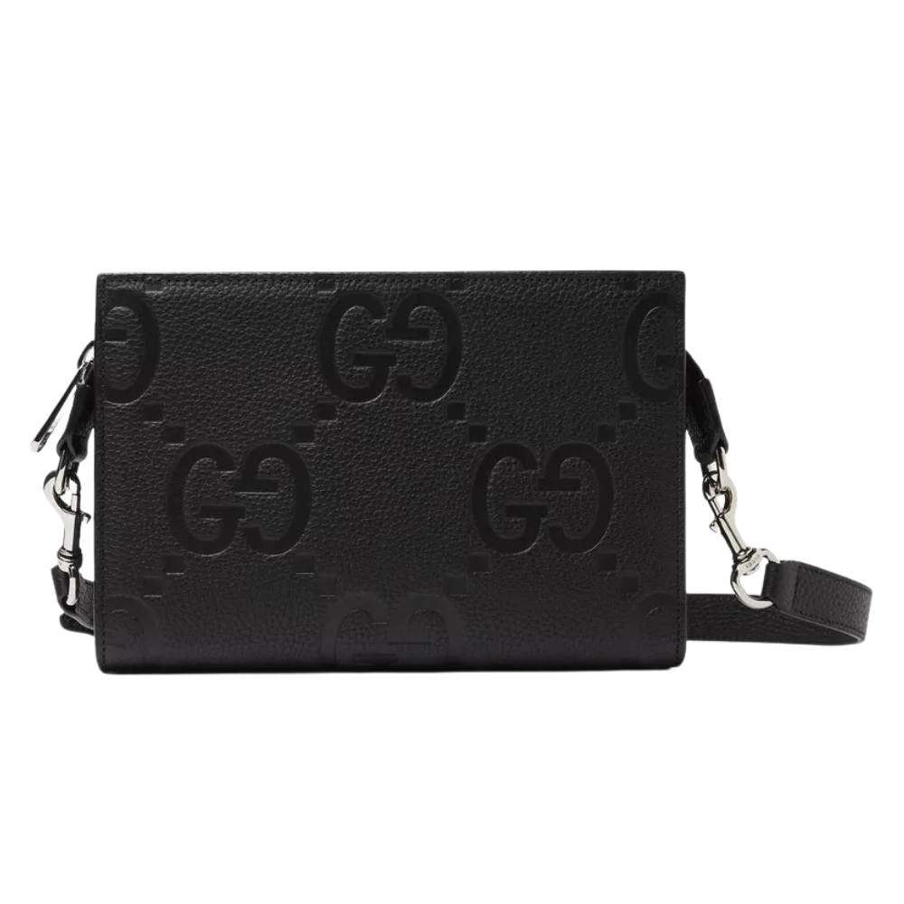 Gucci Jumbo GG Mini Leather Bag – Black