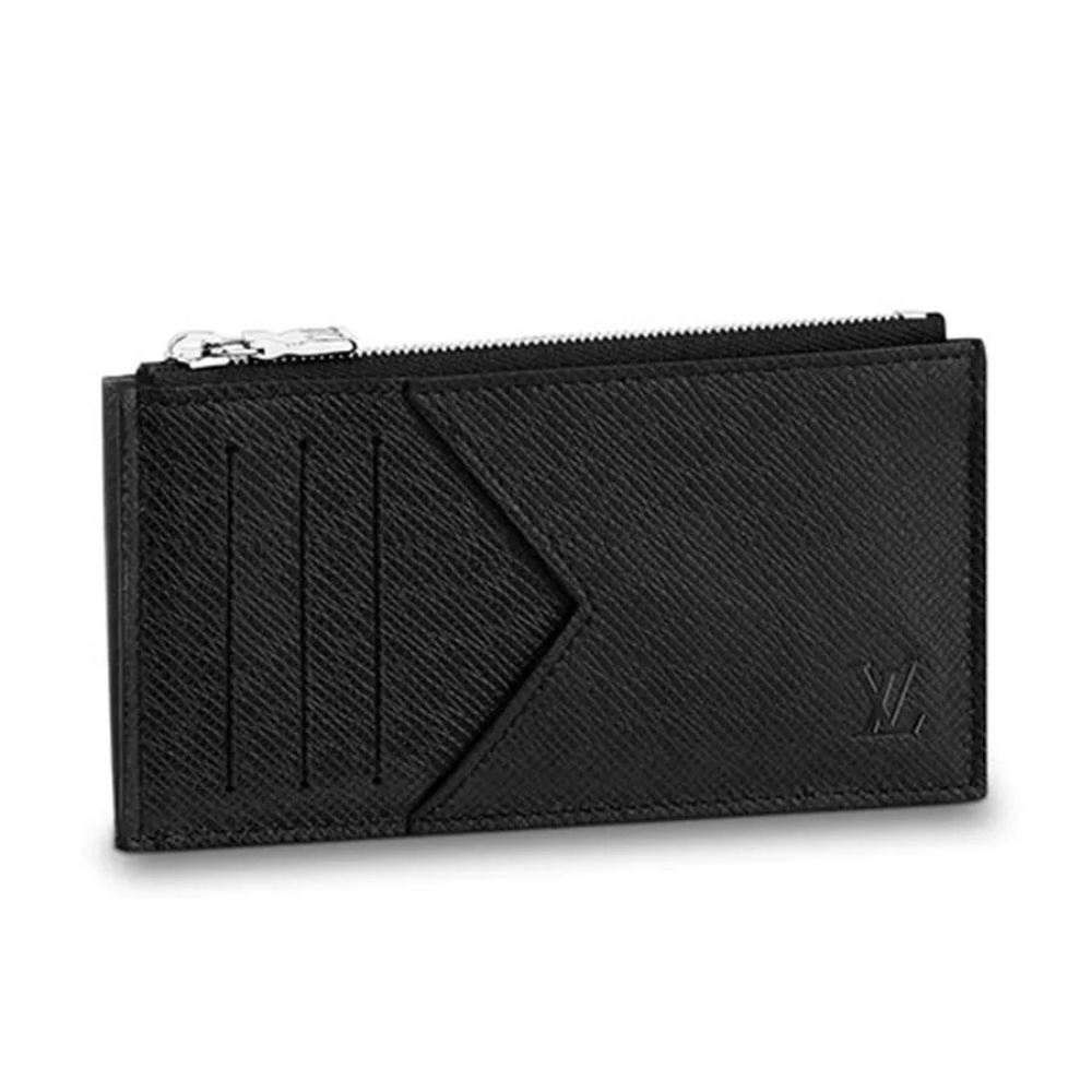 Louis Vuitton Taiga Coin Card Holder Wallet – Black