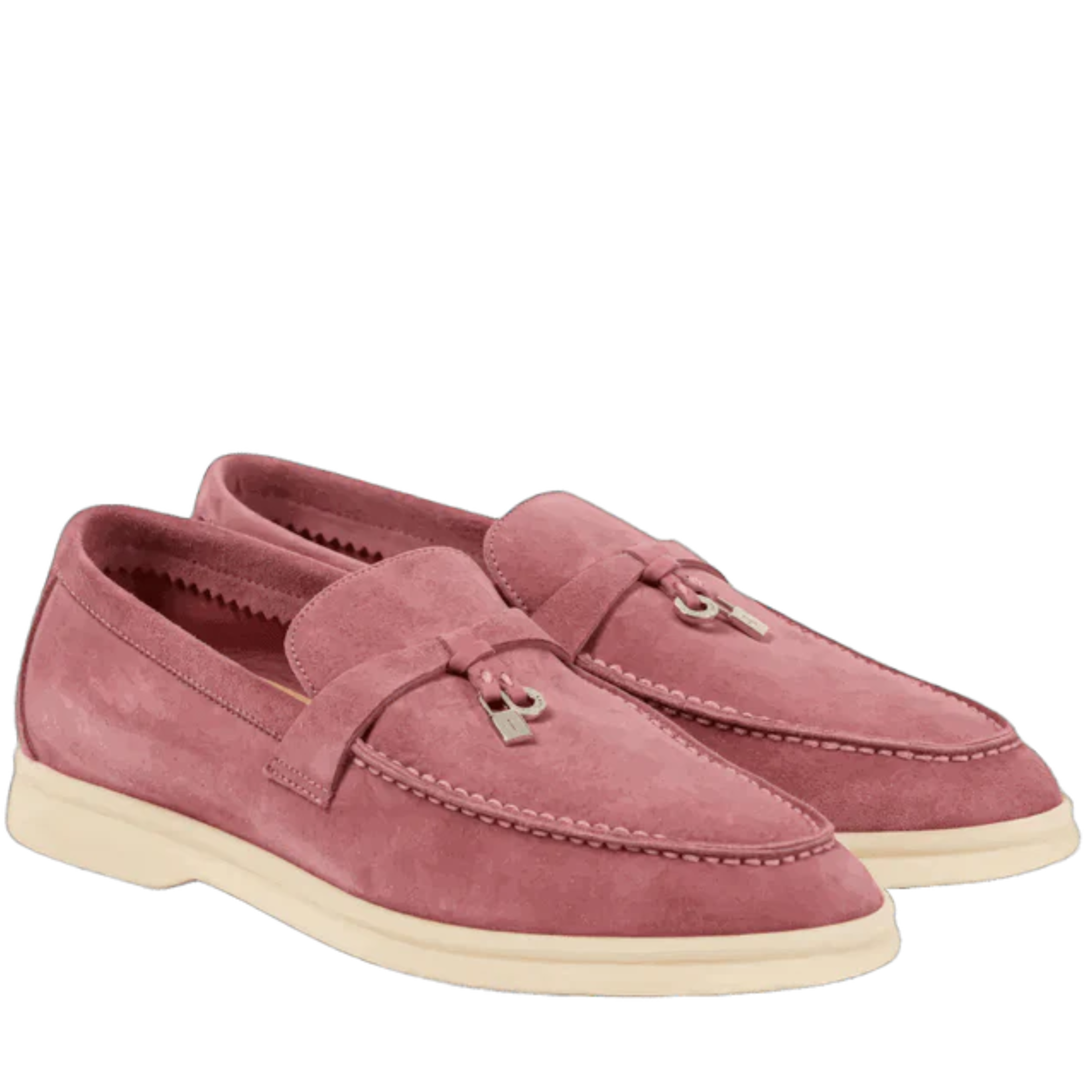 Loro Piana Summer Charms Suede Loafers - Wild Mauve (015)