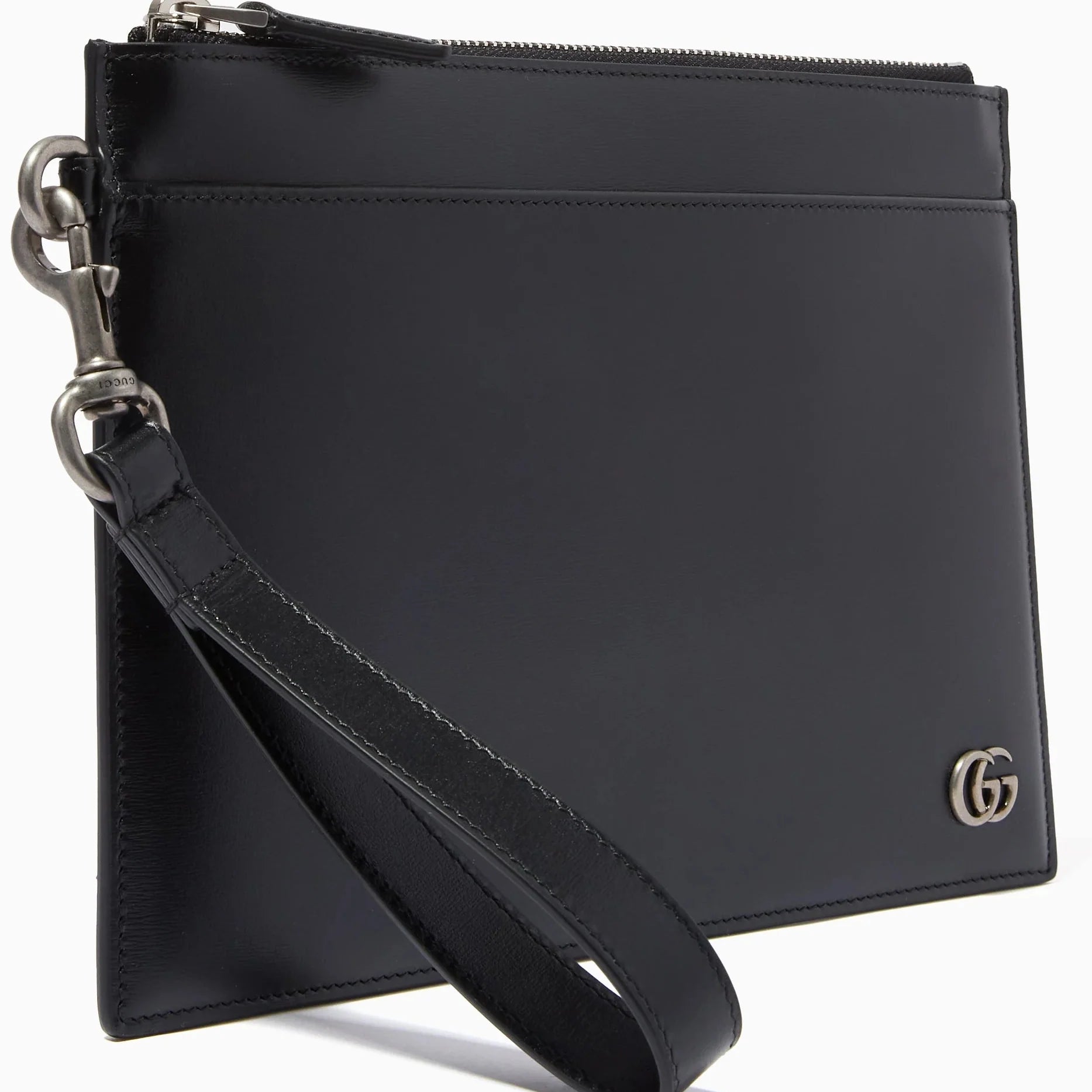 Gucci GG Marmont Smooth Leather Pouch – Black