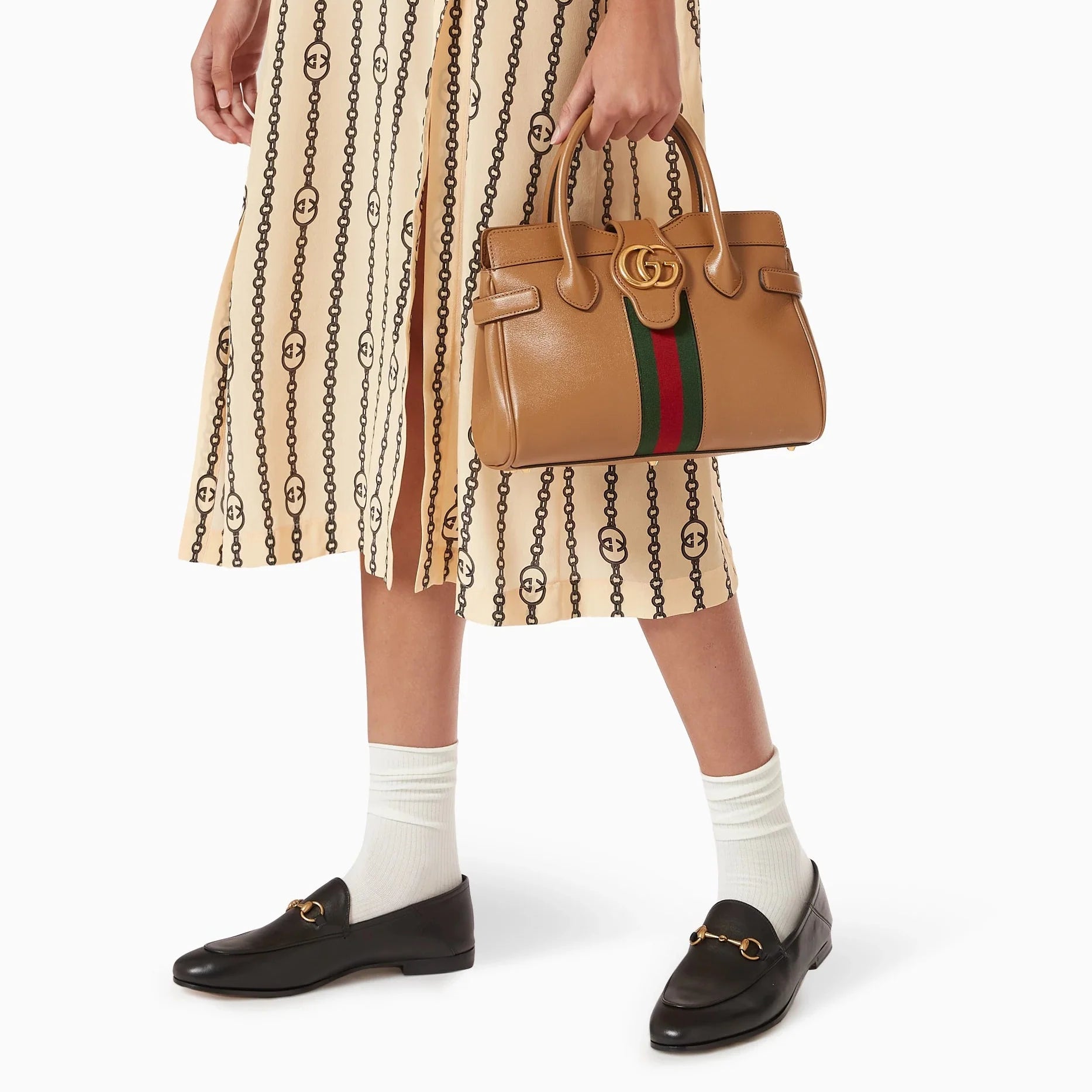 Gucci Small Dahlia GG Handle Bag – Brown