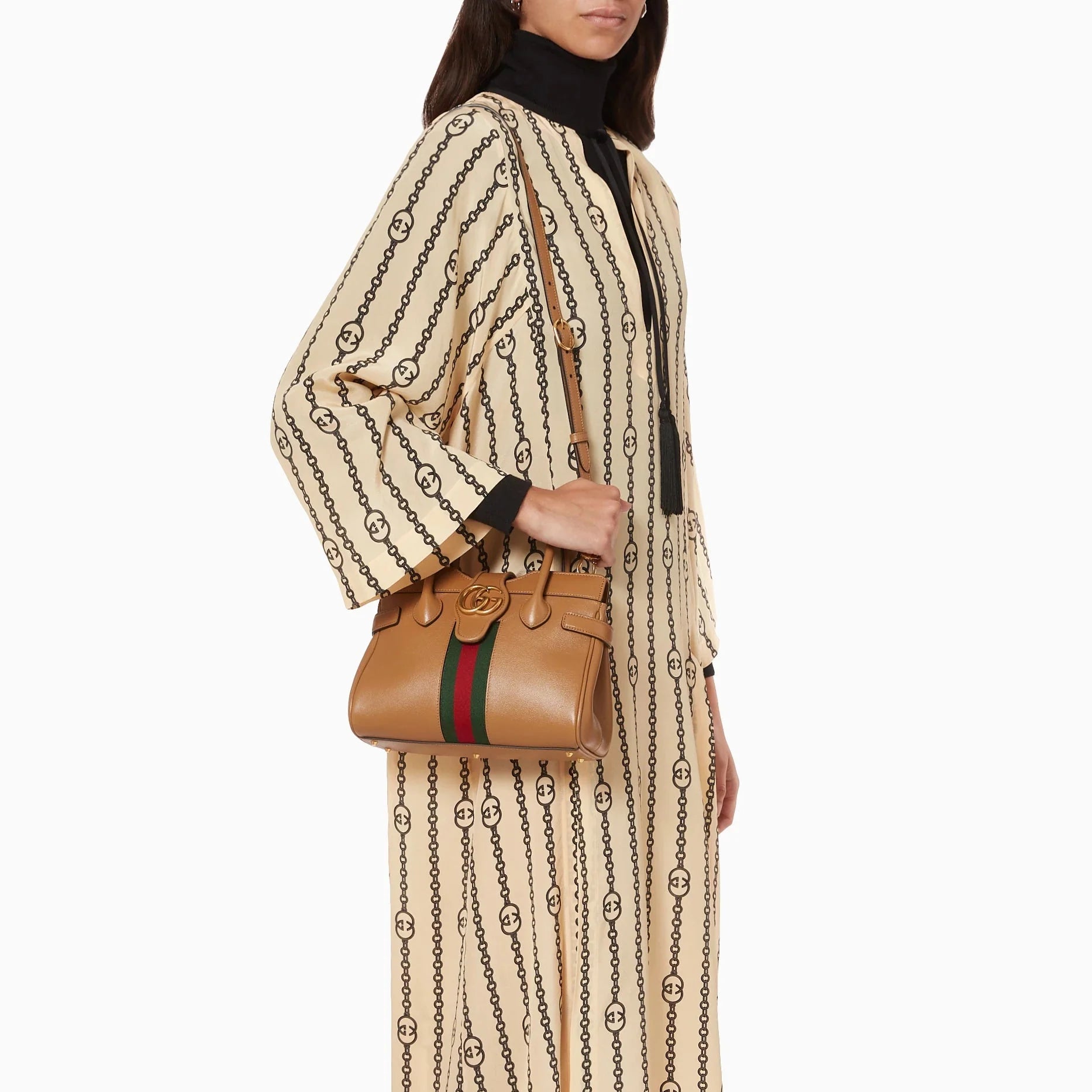 Gucci Small Dahlia GG Handle Bag – Brown