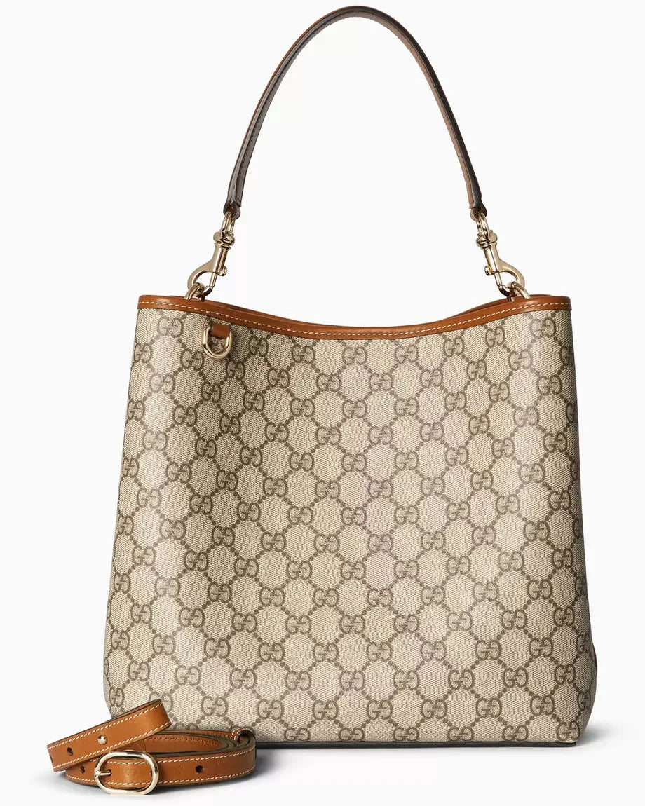 Gucci GG Emblem Small Shoulder Bag – Beige/Brown
