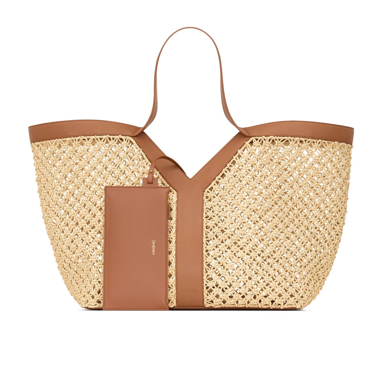 Gucci Raffia Y Tote Bag – Beige