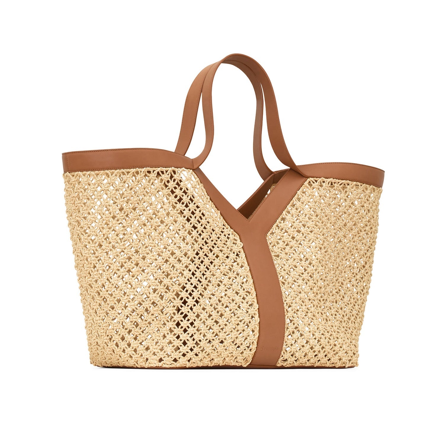 Gucci Raffia Y Tote Bag – Beige
