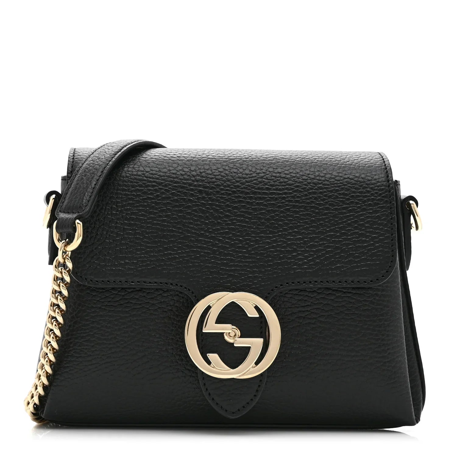 Gucci Dollar Interlocking Chain Bag – Black