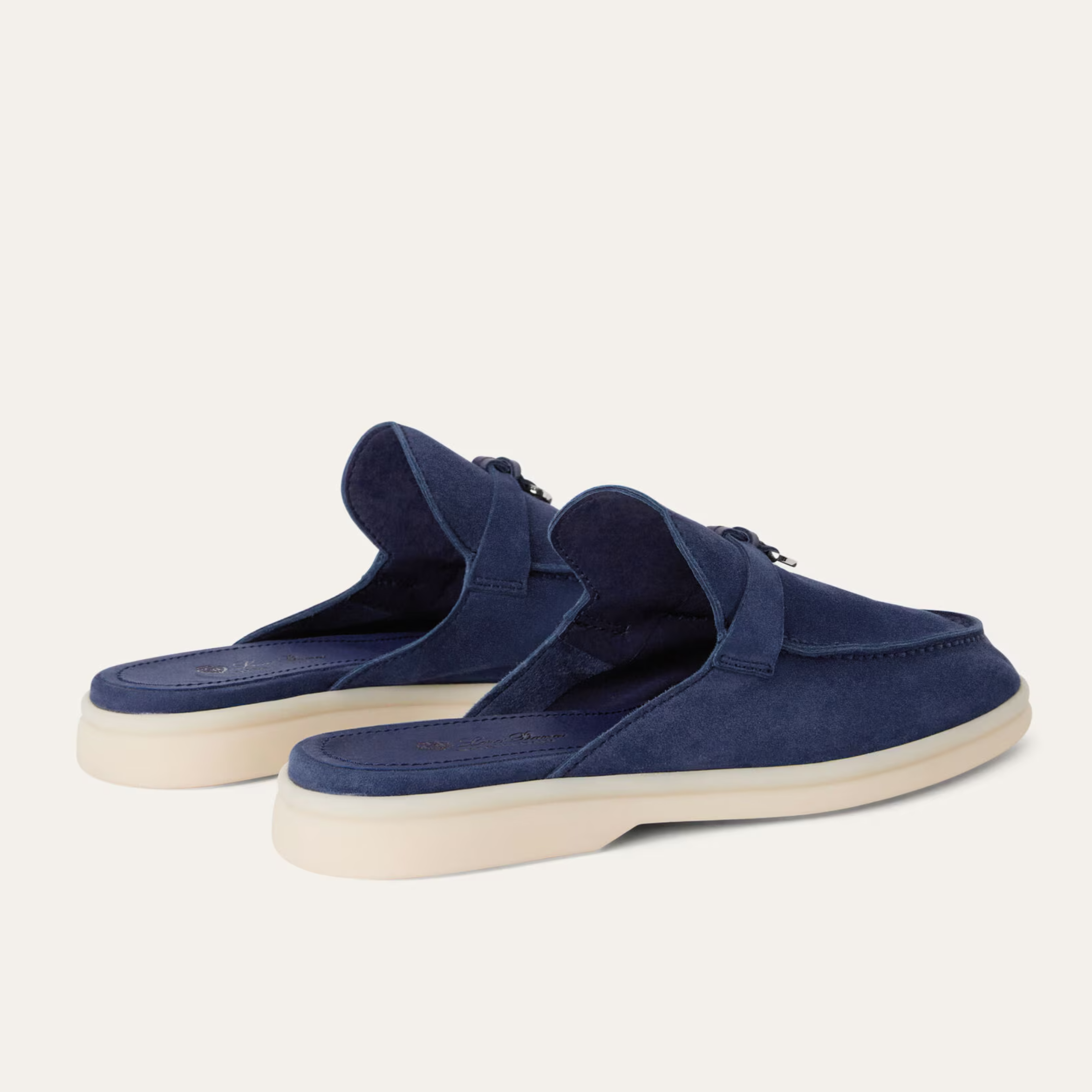 Loro Piana Babouche Charms Walk Suede Loafers - Blue Fluorite (010)