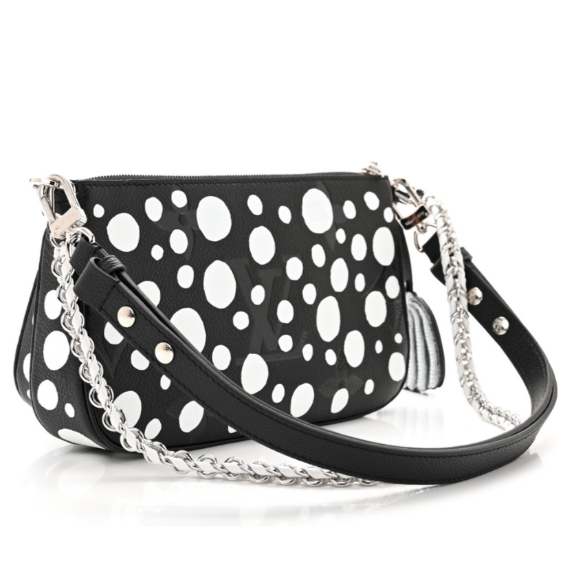 Louis Vuitton x Yayoi Kusama Multi Pochette Accessoires Shoulder Bag - Black White