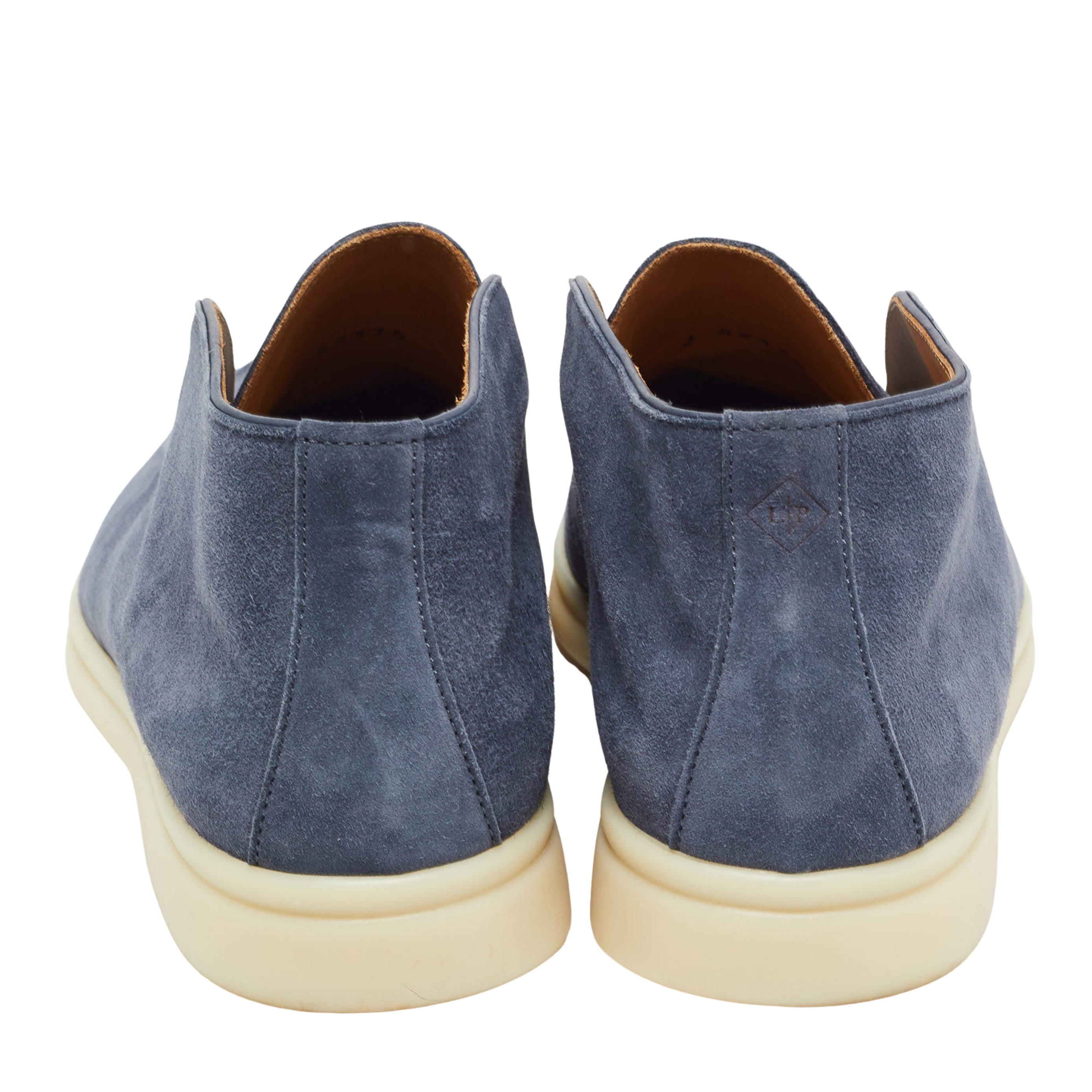 Loro Piana Open Walk Suede Ankle Boots - Frozen Blue (60JF)