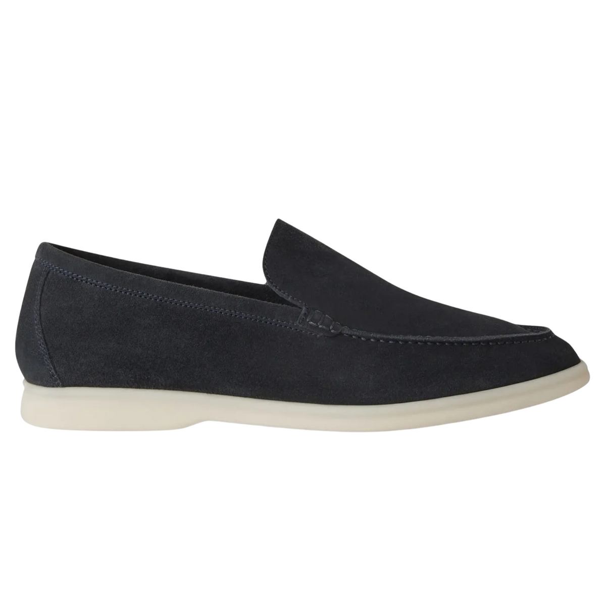 Loro Piana Summer Walk Suede Loafers - Dark Gray