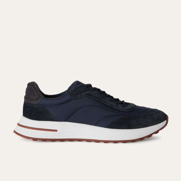 Loro Piana Weekend Evo Suede Sneakers - Navy Blue (082)