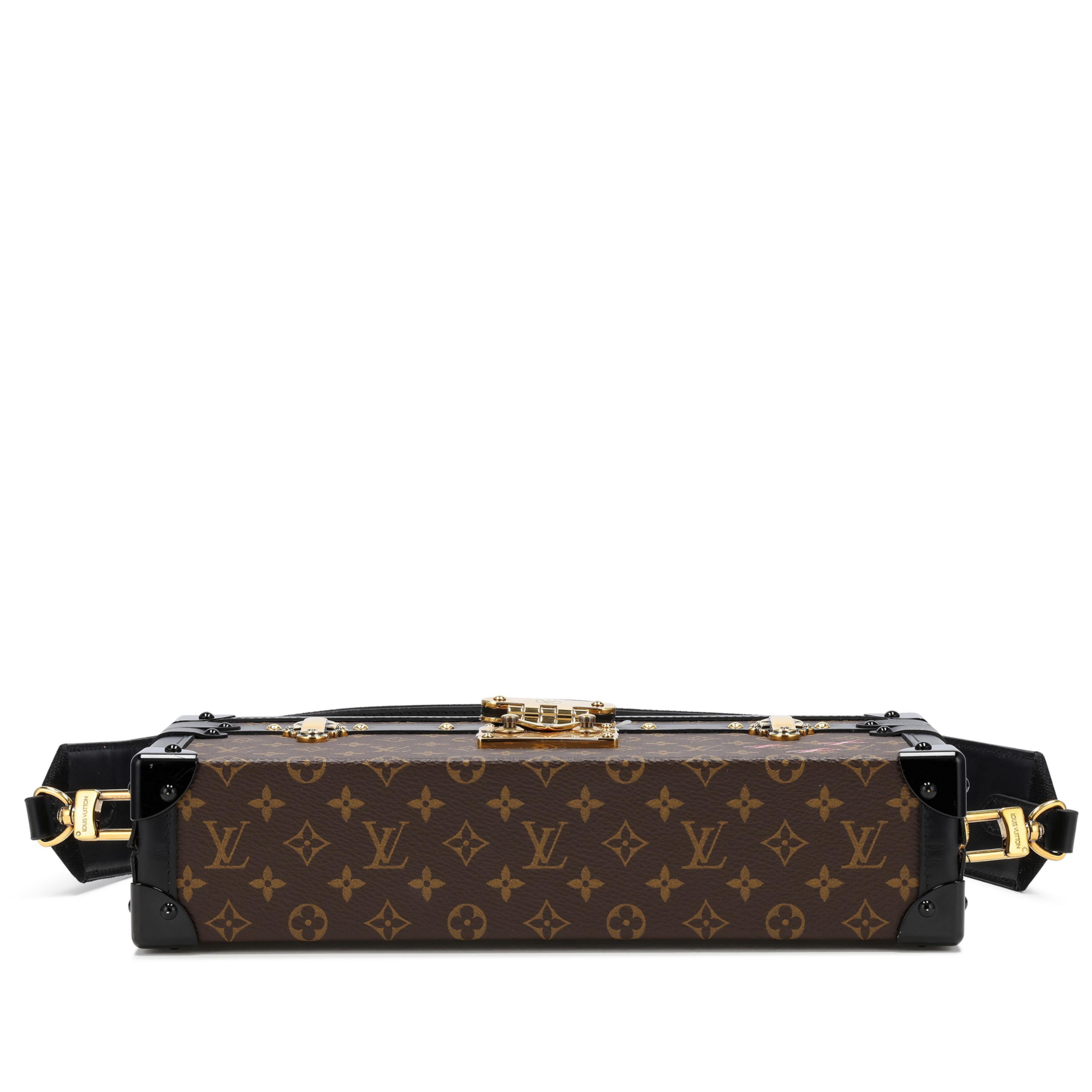 Louis Vuitton Petite Malle East West Trunk Bag - Brown