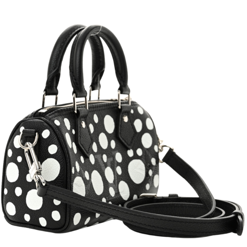 Louis Vuitton x Yayoi Kusama Nano Speedy Bandouliere Handbag - Black