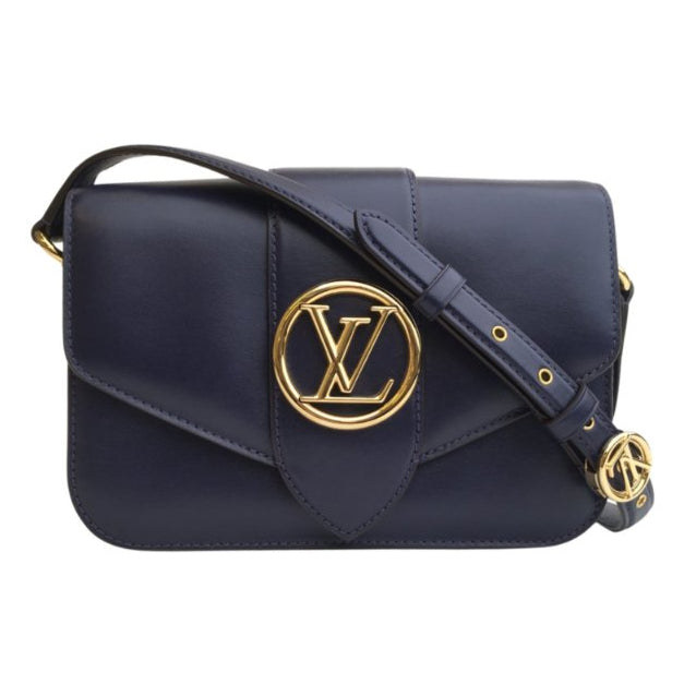 Louis Vuitton Smooth Calfskin LV Pont 9 Handbag - Blue
