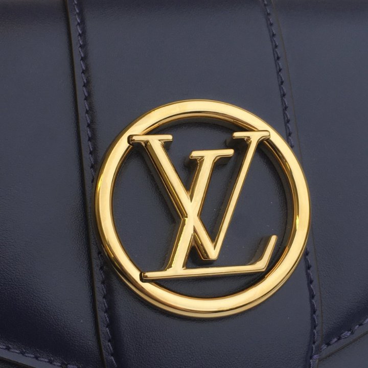Louis Vuitton Smooth Calfskin LV Pont 9 Handbag - Blue