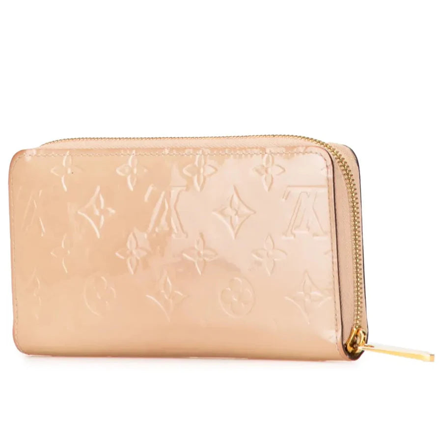 Louis Vuitton Monogram Vernis Zippy Wallet - Beige