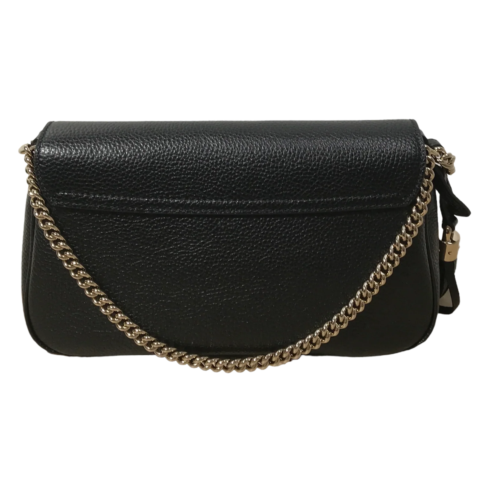 Gucci Pebbled Calfskin Soho Medium Flap Bag – Black