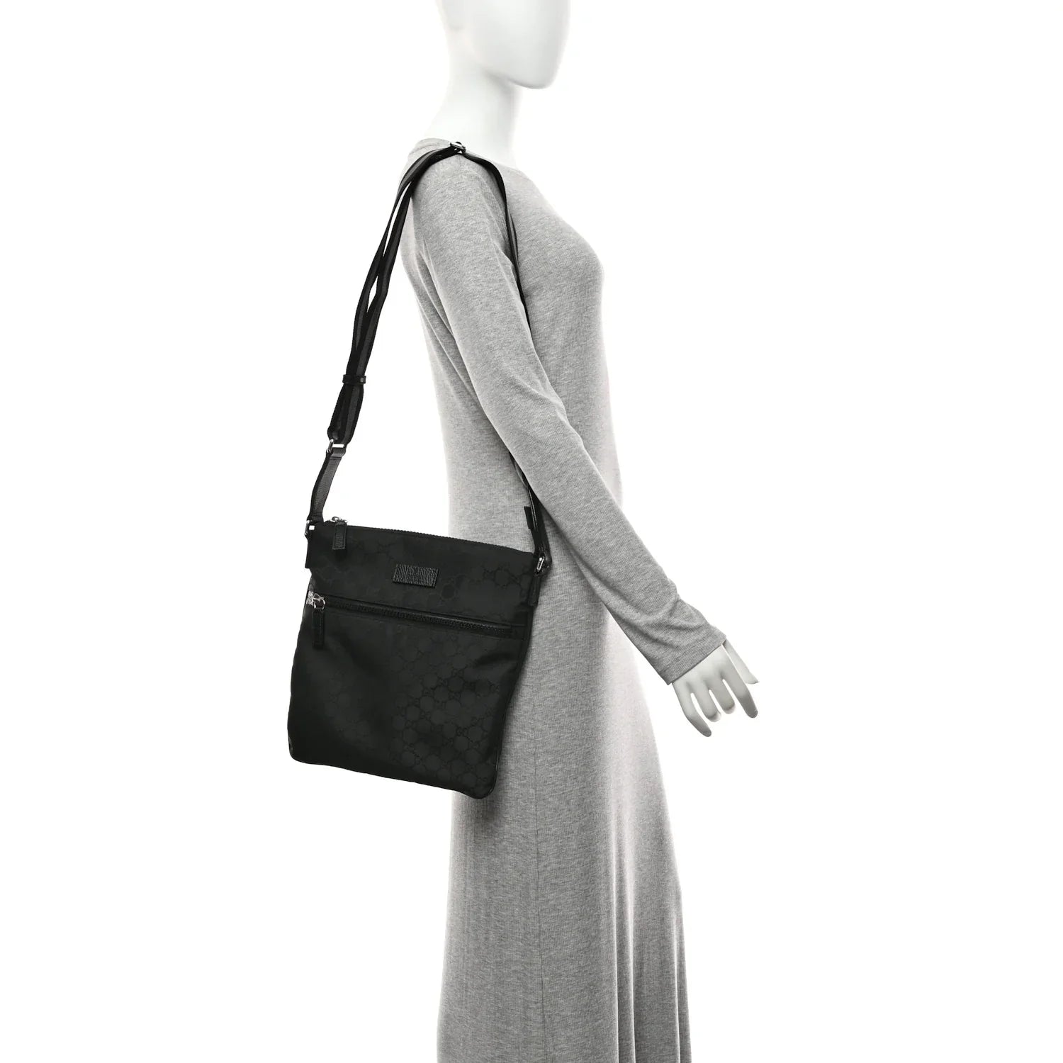 Gucci Guccissima Signature Messenger Bag – Black