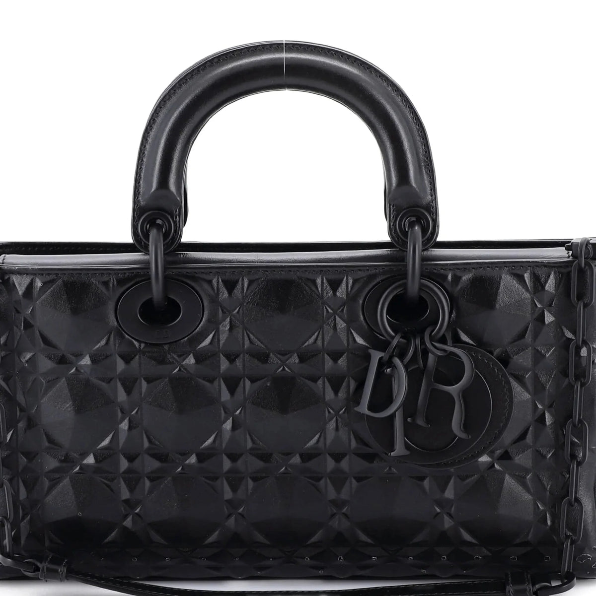 Dior Lady D-Joy Micro Diamond Cannage Calfskin Bag - Black