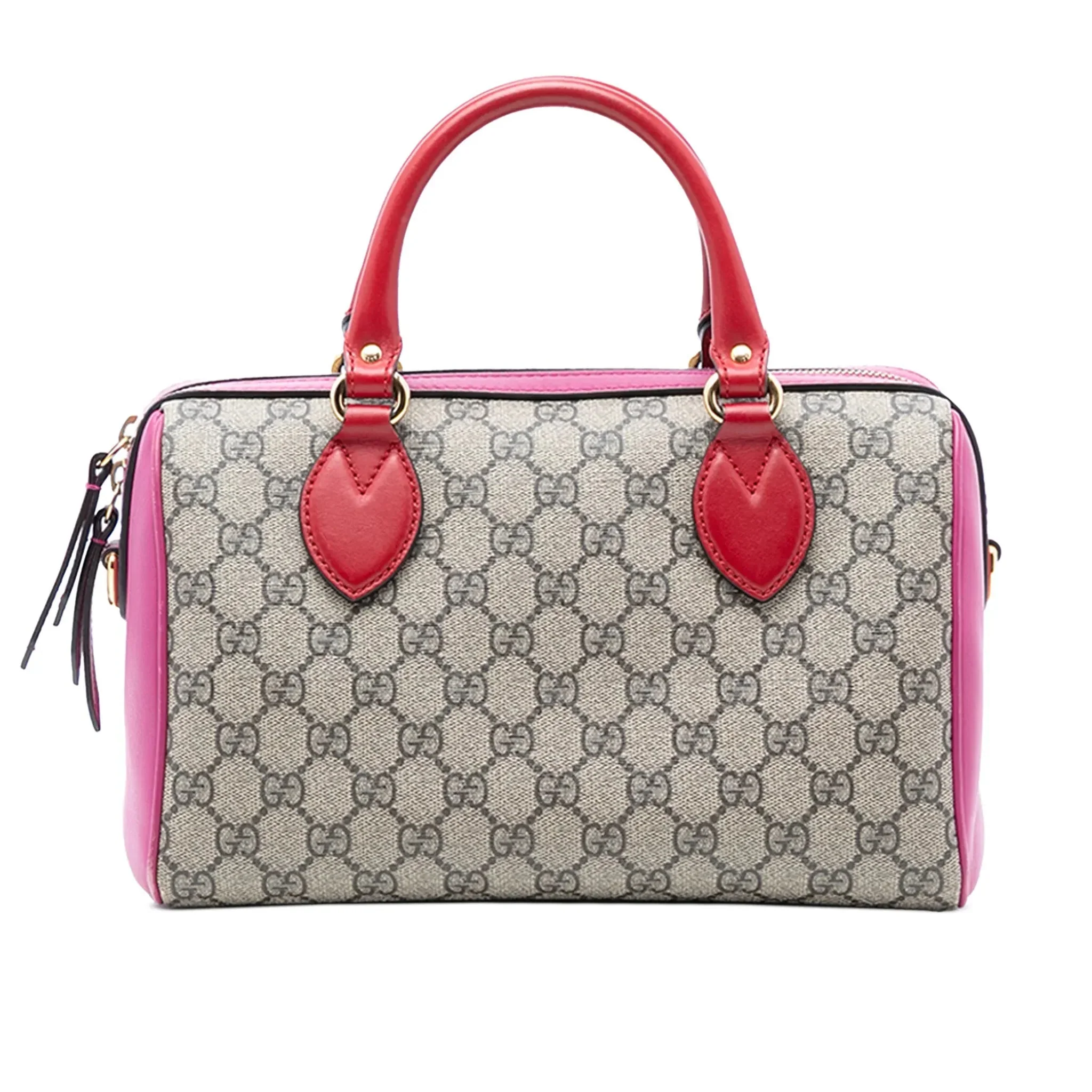 Gucci GG Supreme Small Boston Bag - Hibiscus Pink