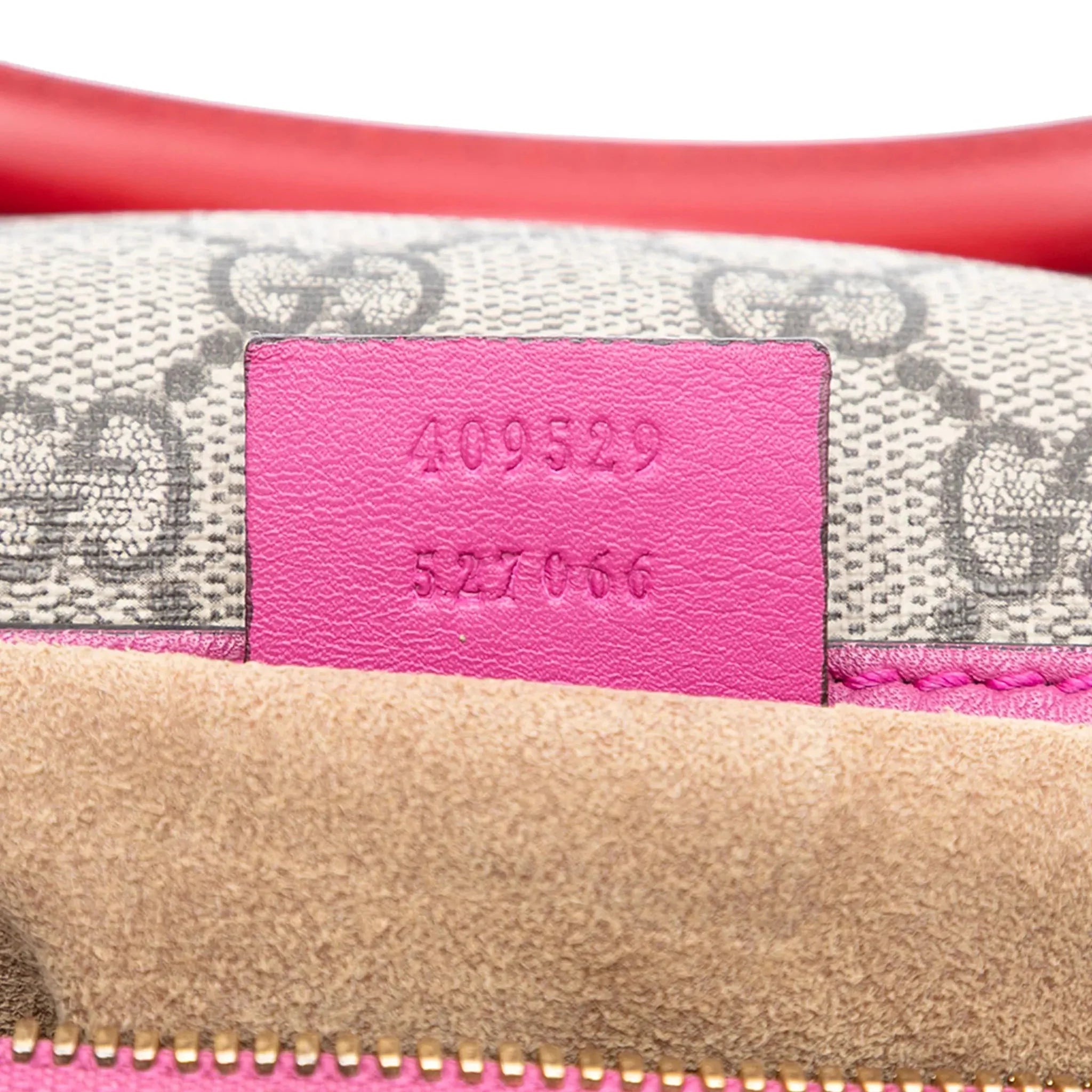 Gucci GG Supreme Small Boston Bag - Hibiscus Pink