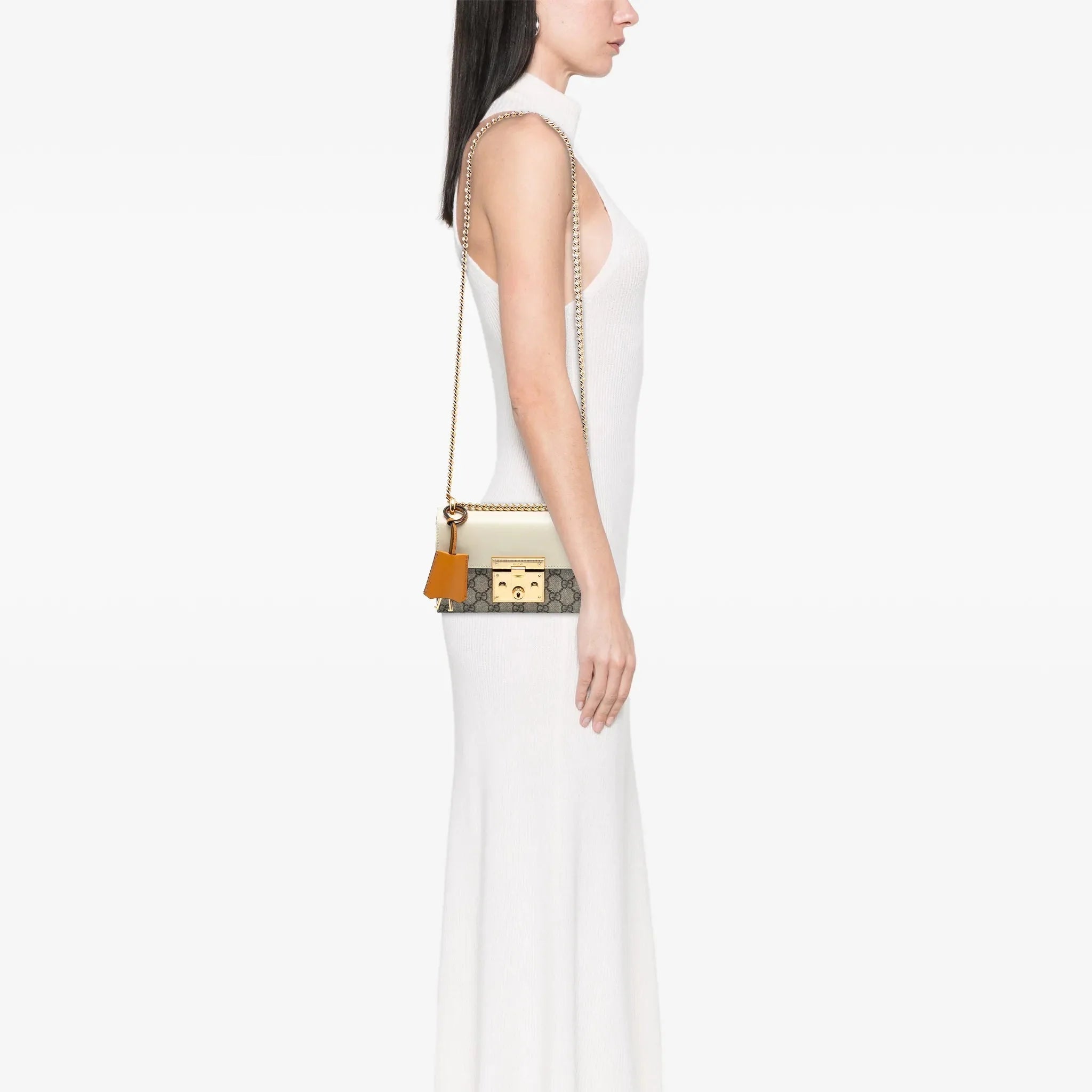 Gucci Padlock GG Supreme Shoulder Bag – Beige