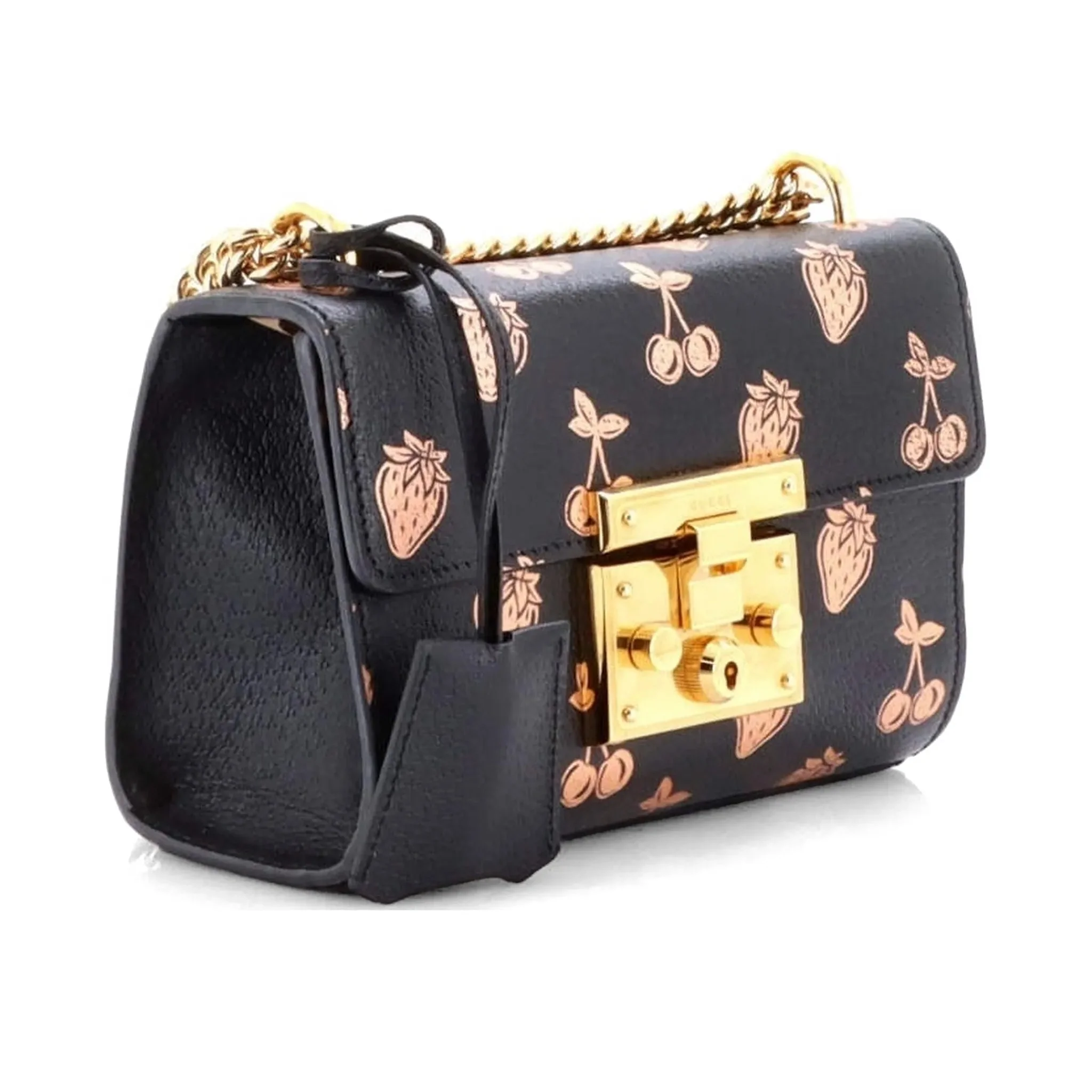 Gucci Padlock Small Berry Shoulder Bag – Black
