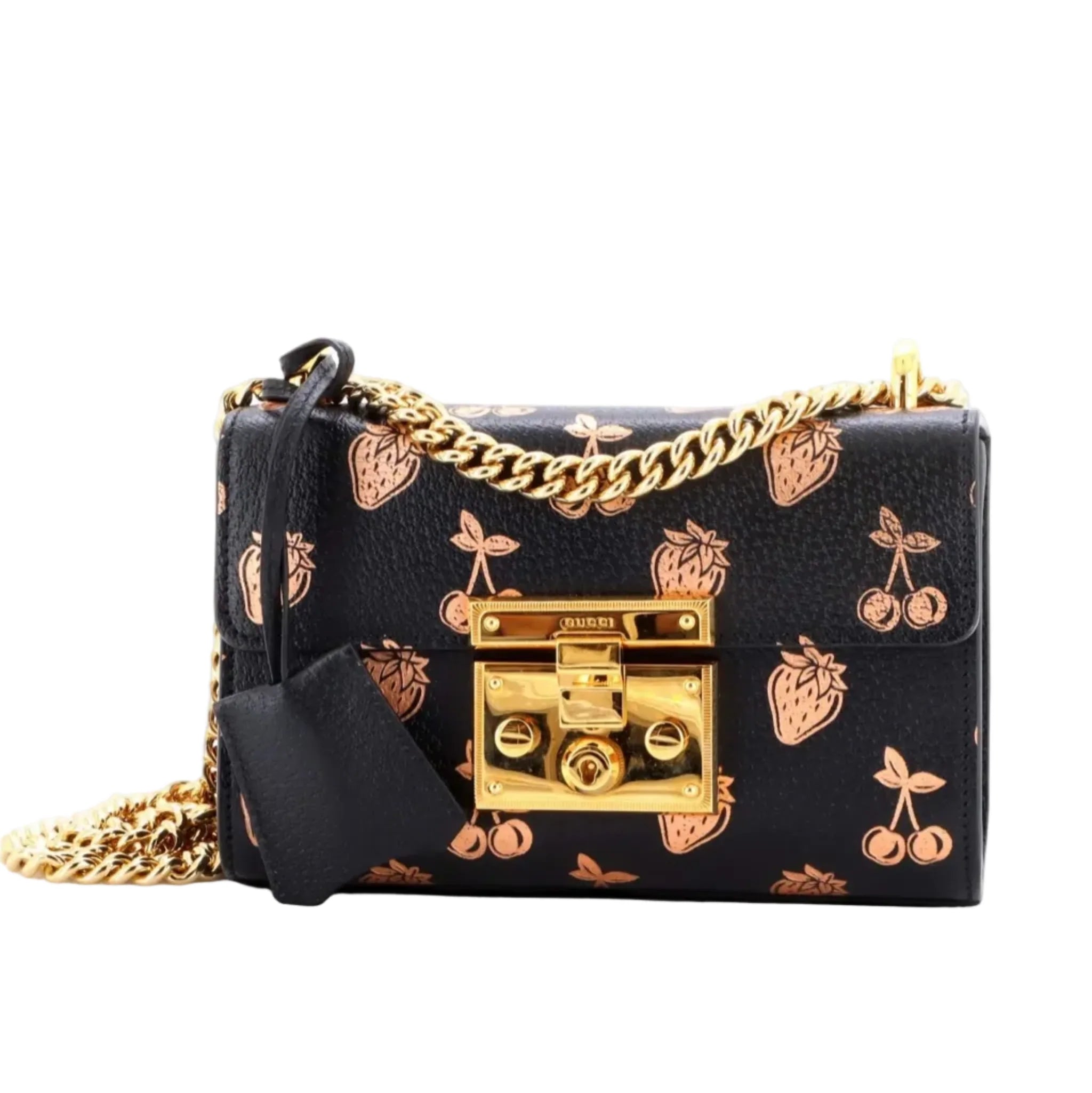 Gucci Padlock Small Berry Shoulder Bag – Black