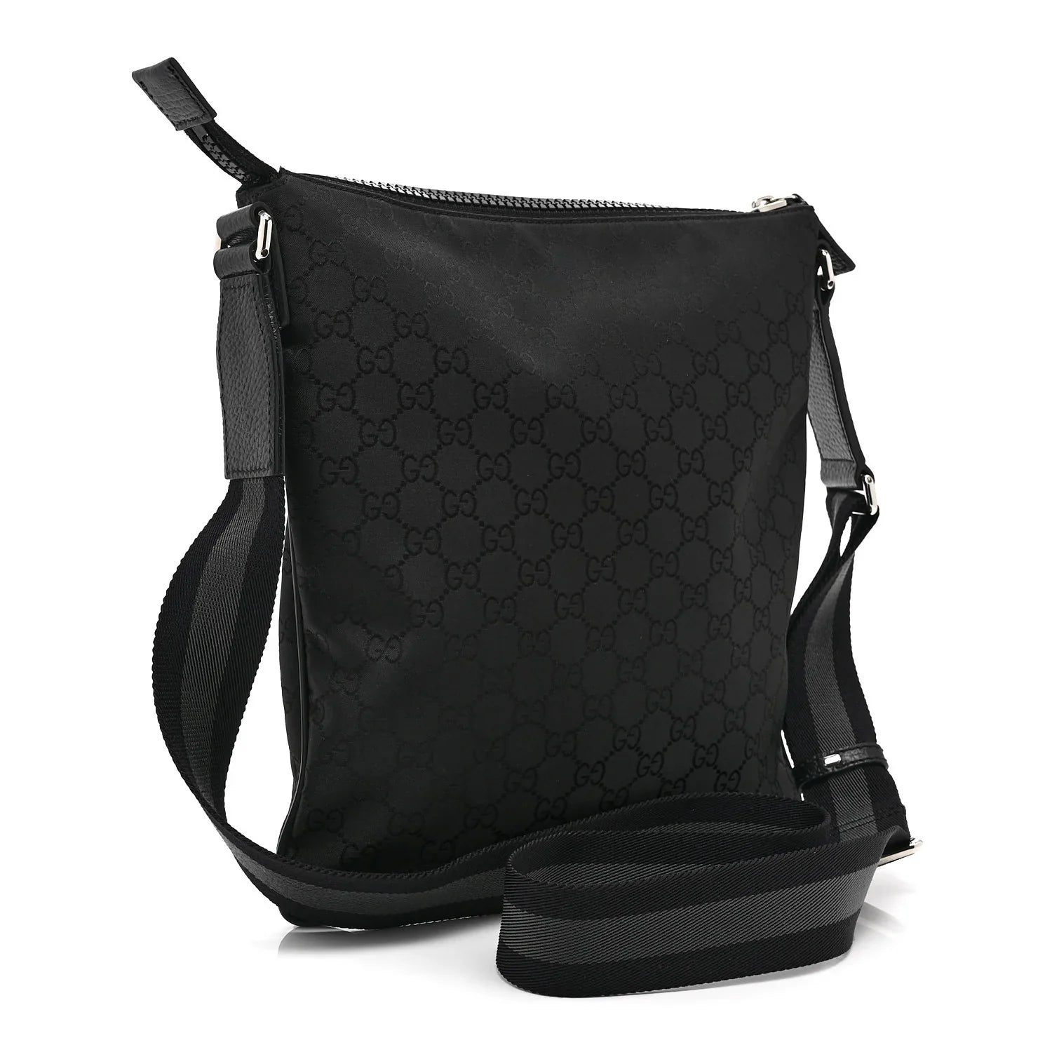 Gucci Guccissima Signature Messenger Bag – Black